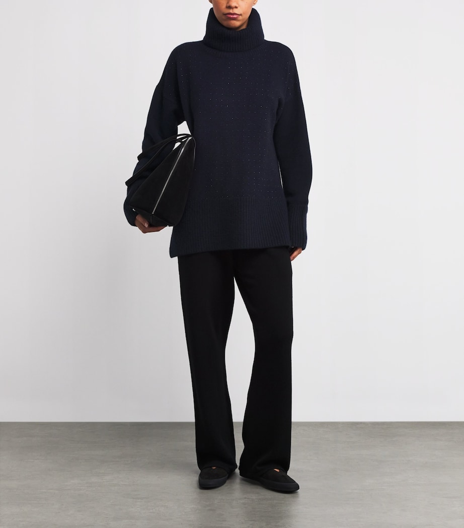 Cashmere Crystal-Embellished Rollneck Sweater MIDNIGHT/DARK I Image 2