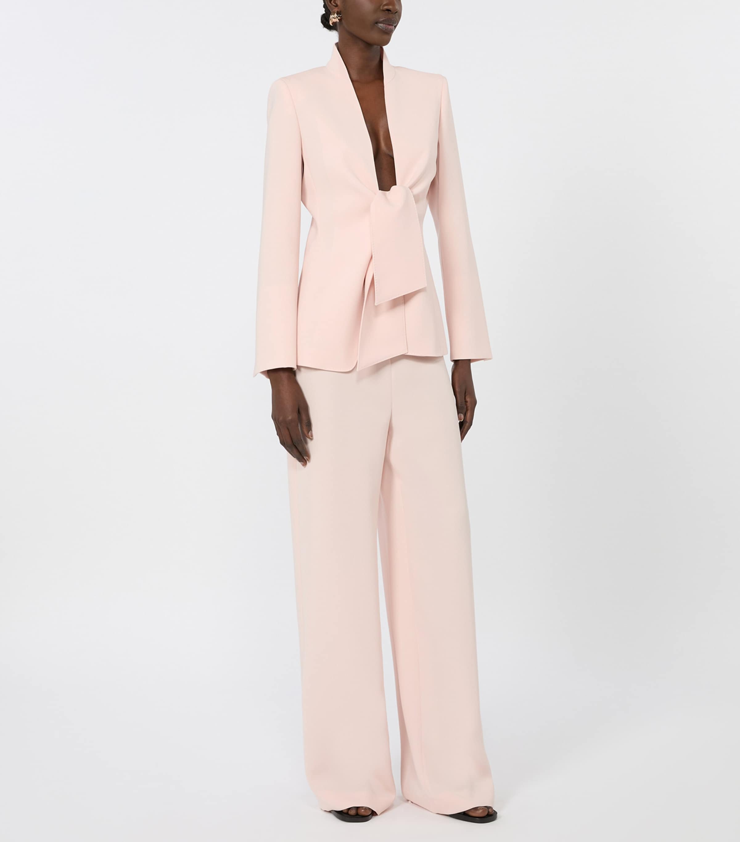 Max Mara Womens Wide-Leg Tailored Trousers Pink Image 2