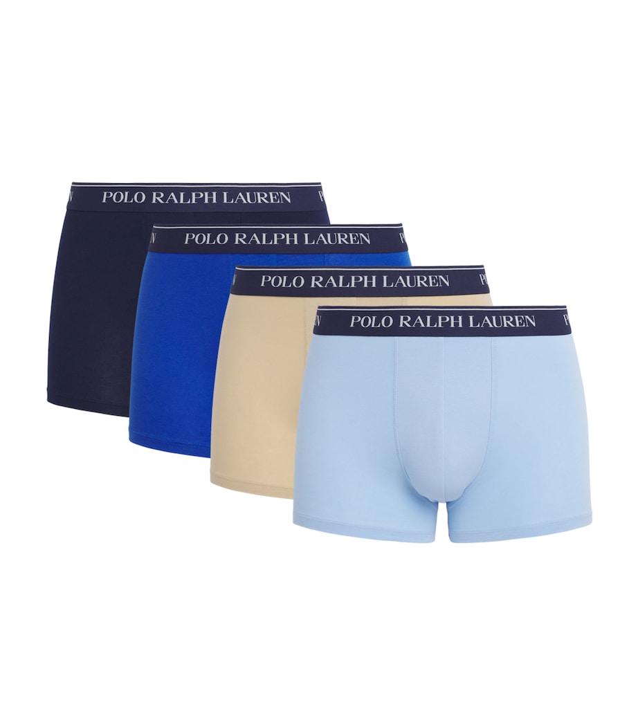 Polo Ralph Lauren Mens Stretch-Cotton Classic Trunks (Pack of 5) Wht/nvy/tan/irs Blu/ Image 1