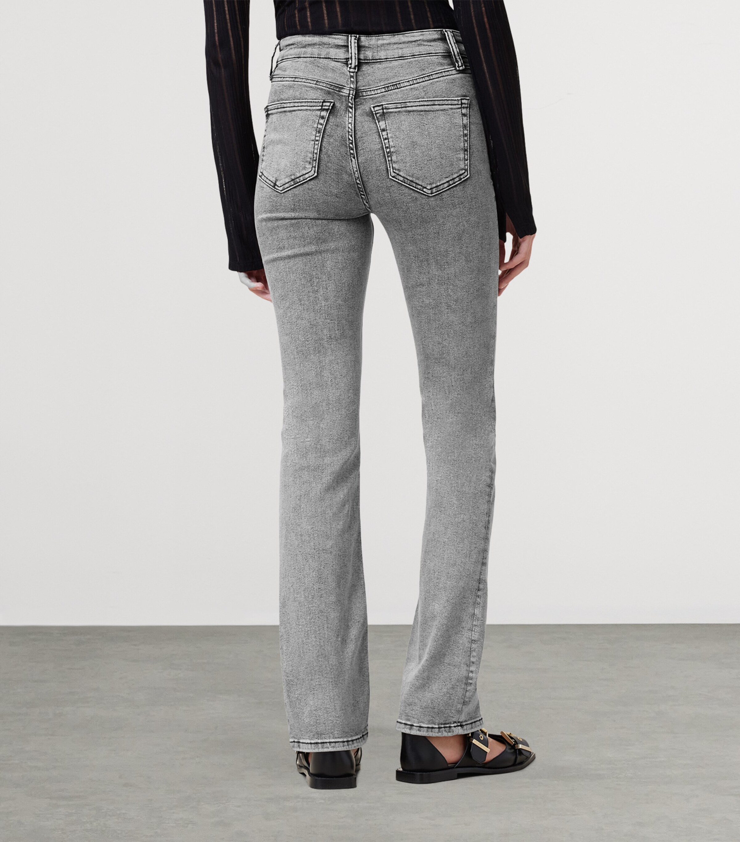 Haldan Bootcut Jeans WASHED GREY Image 6