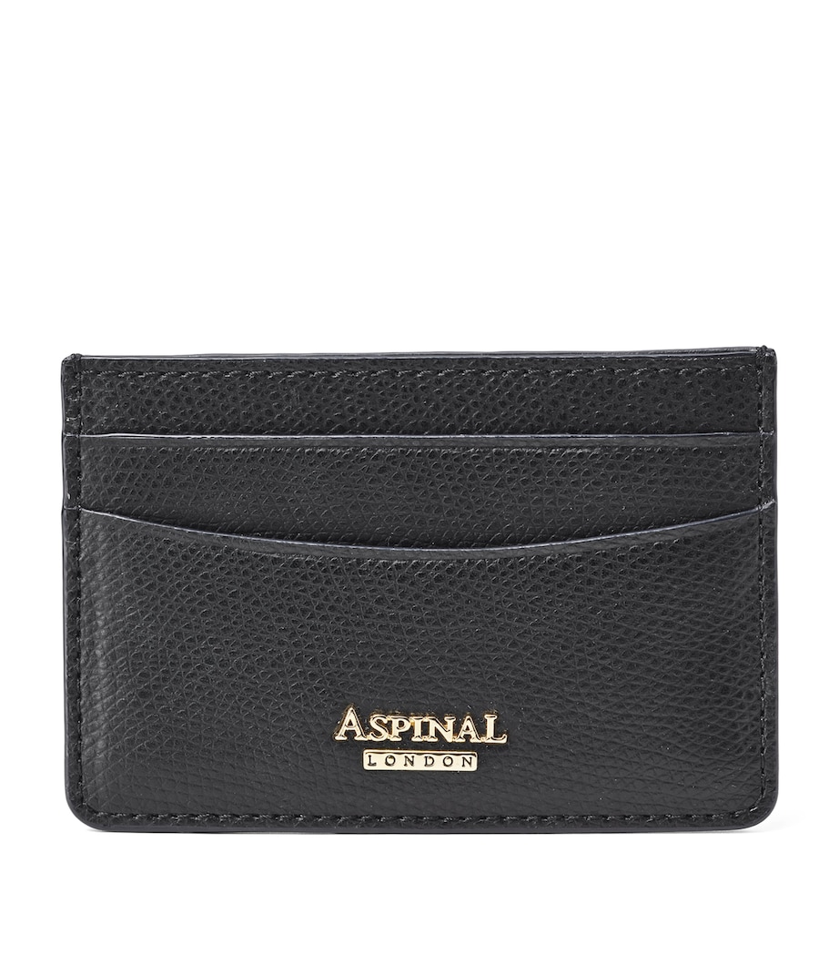 Slim Leather Card Holder BLACK Image 1