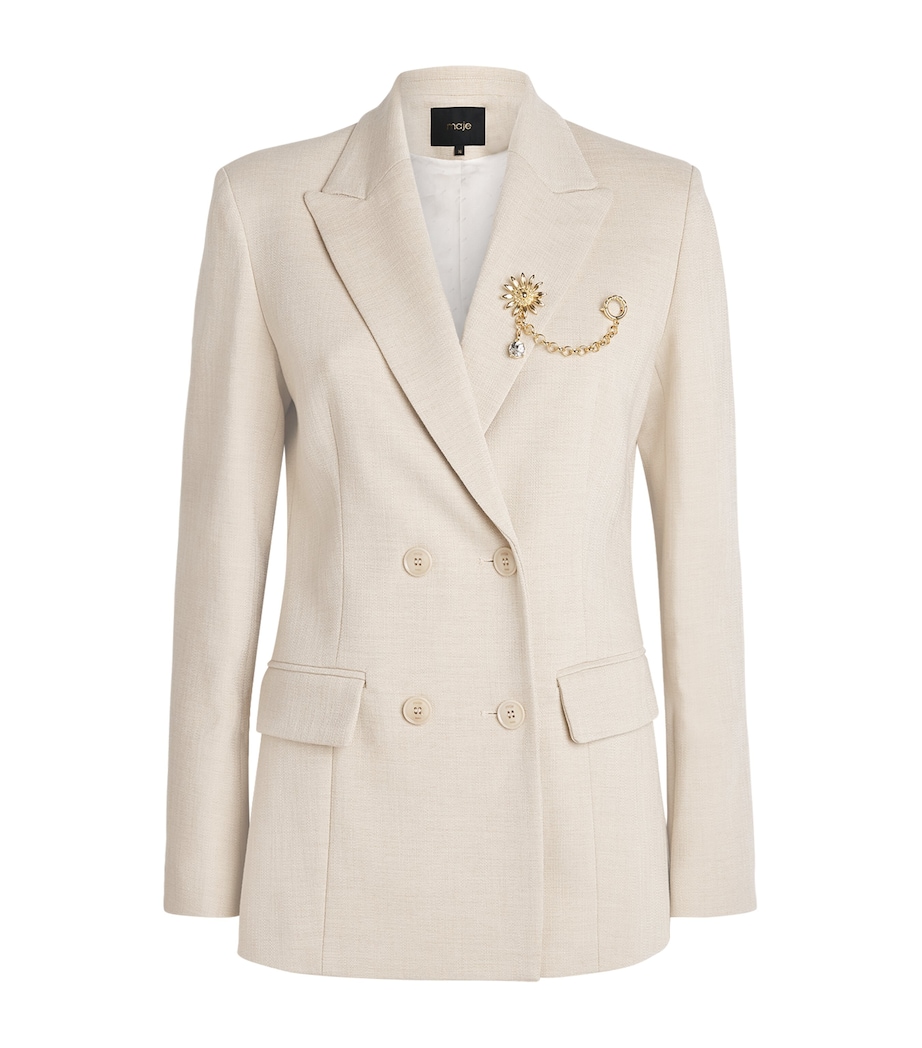 Double-Breasted Blazer BEIGE Image 1