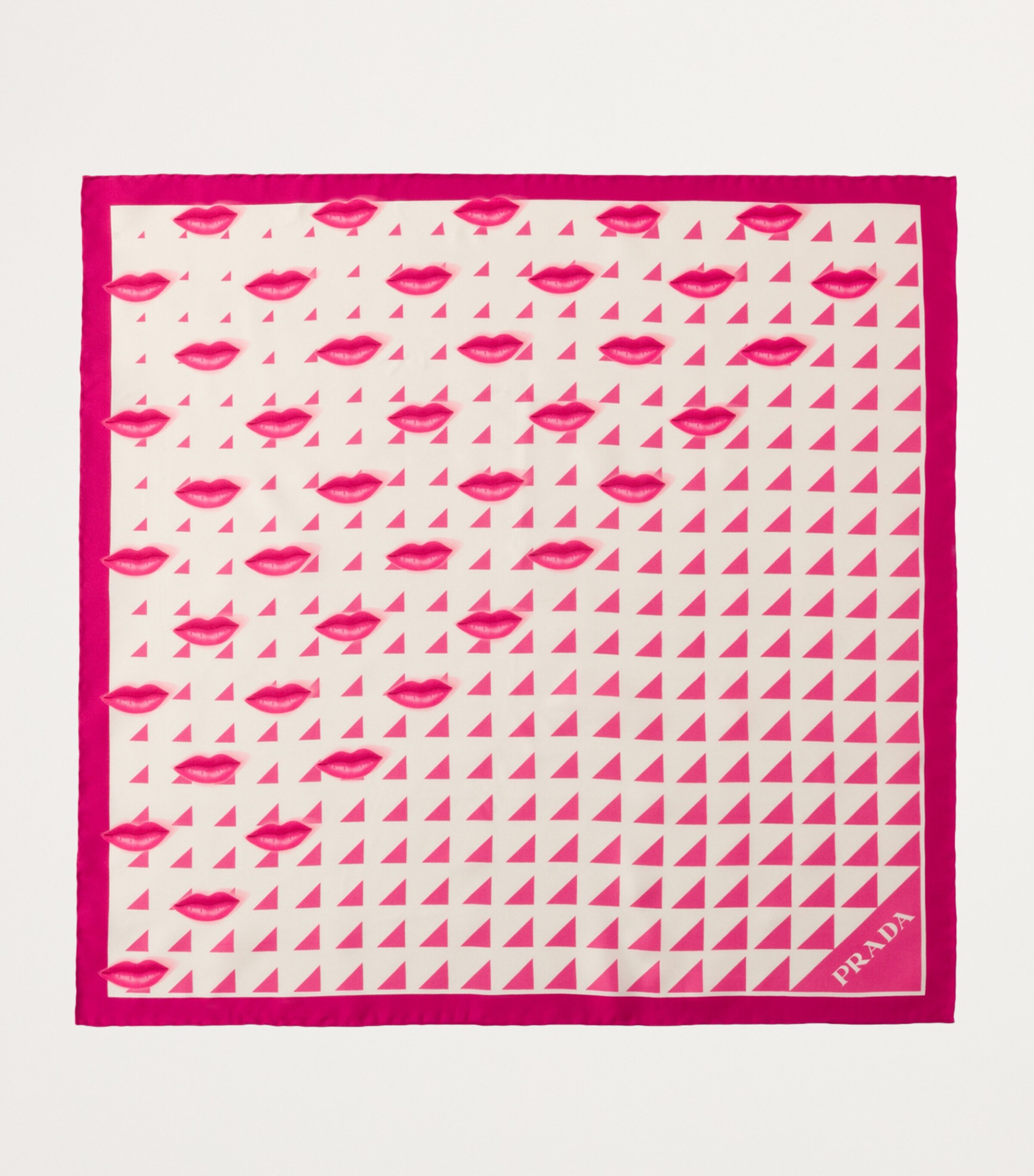 Prada Silk Twill Lip-Print Scarf | Harrods UK