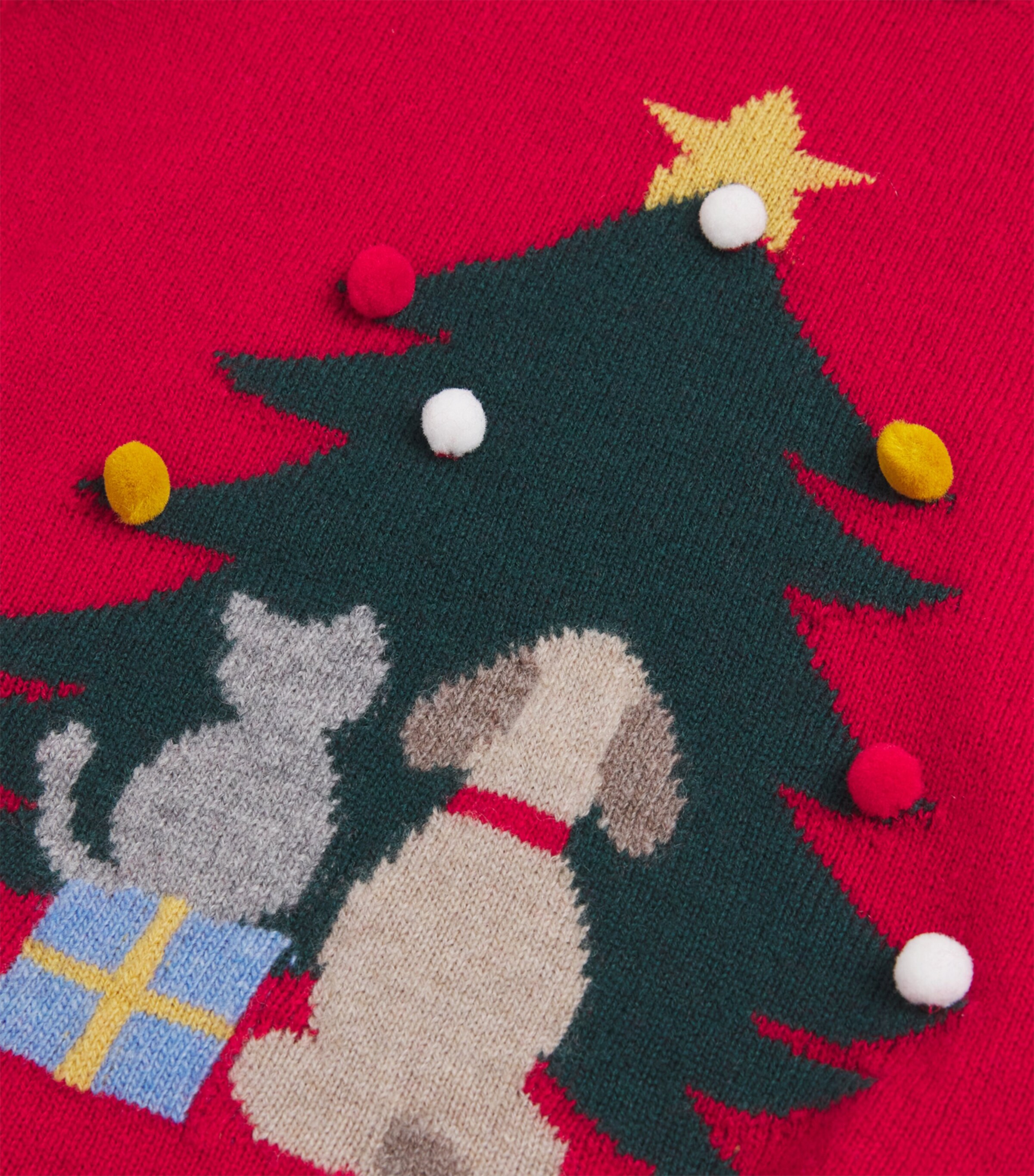 Dog and Cat Christmas Sweatshirt (3-28 Months) S1 ROSSO Image 3