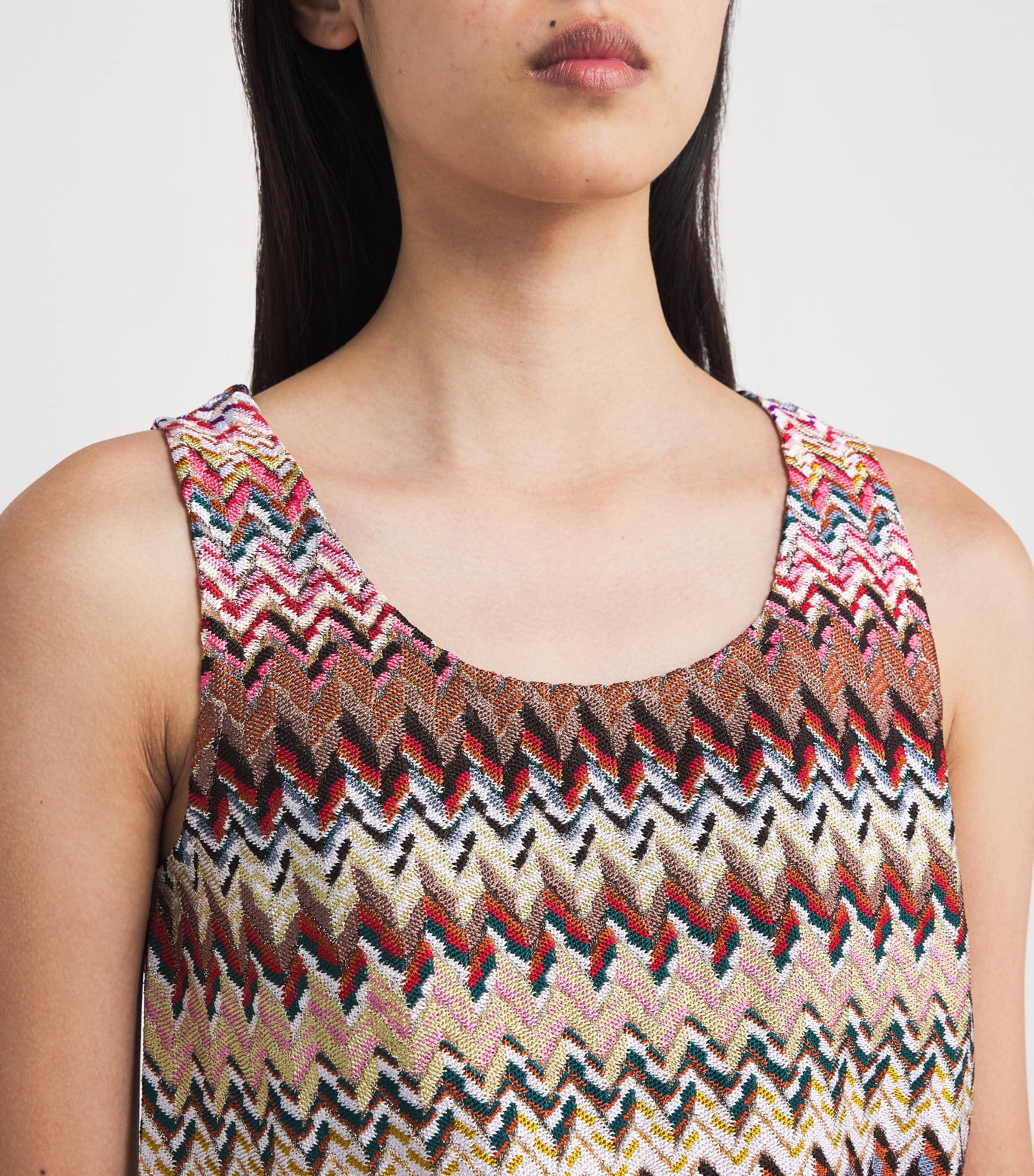 Zigzag Ribbed-Hem Tank Top SM9QY MULTICOLOR Image 6