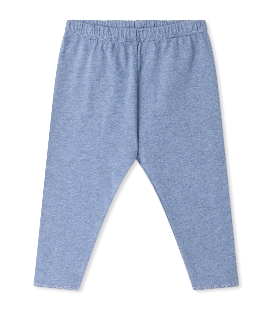 Bonpoint Cotton Leggings (3-18 Months) Bleu Du Nord Image 1