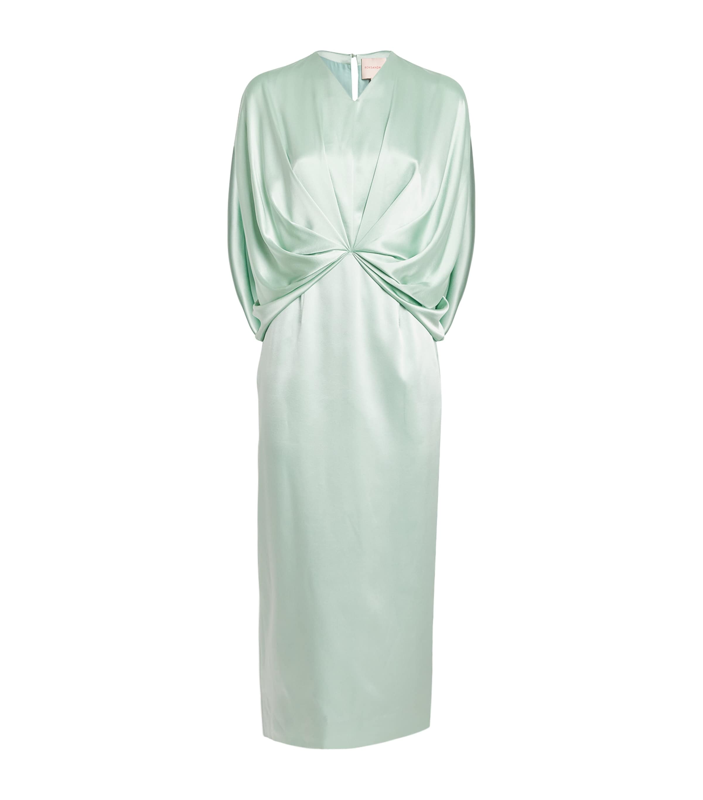 Roksanda Womens Silk Tari Midi Dress Opaline Image 1
