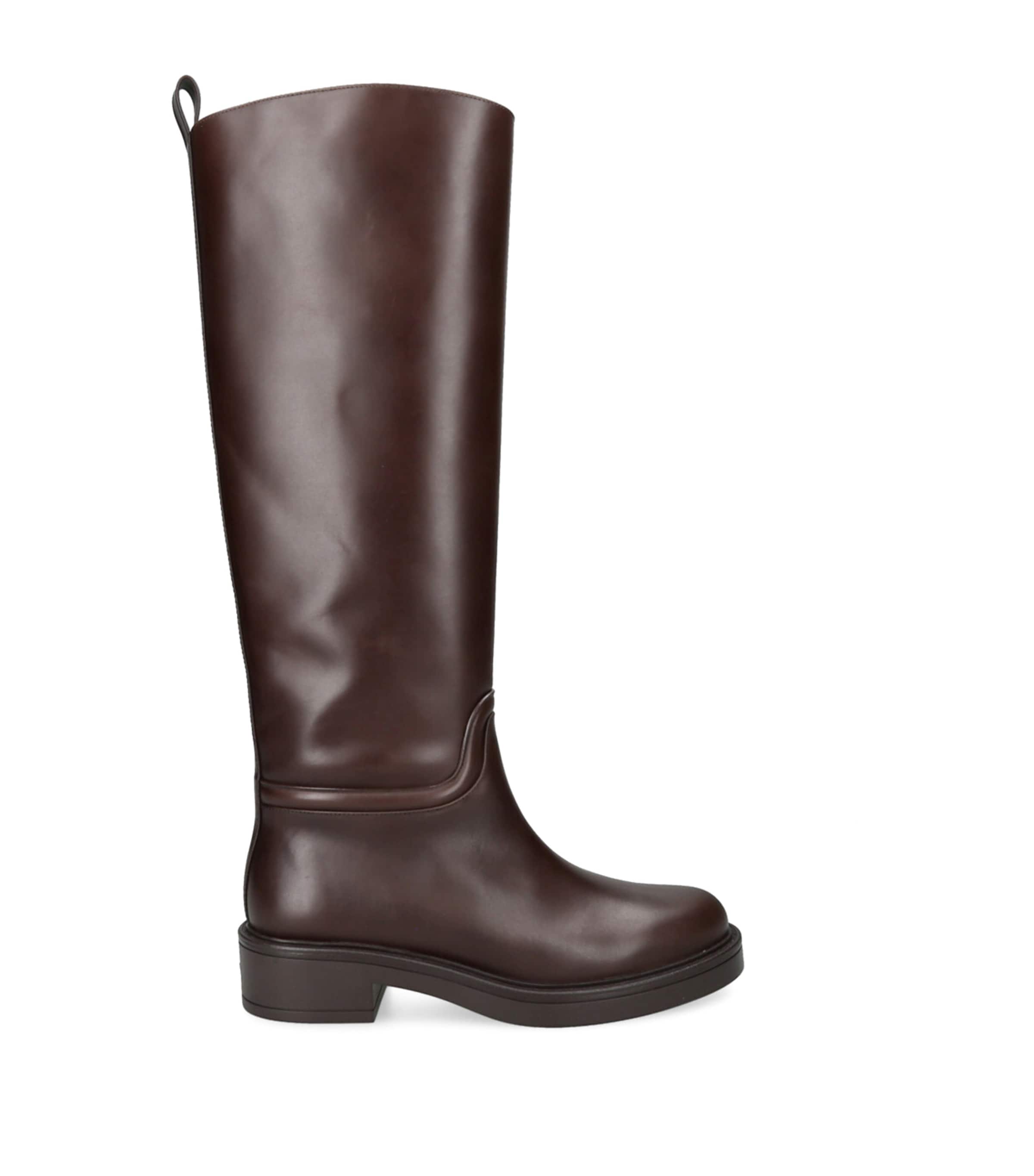 Stuart Weitzman Leather Celia Riding Boots In Brown