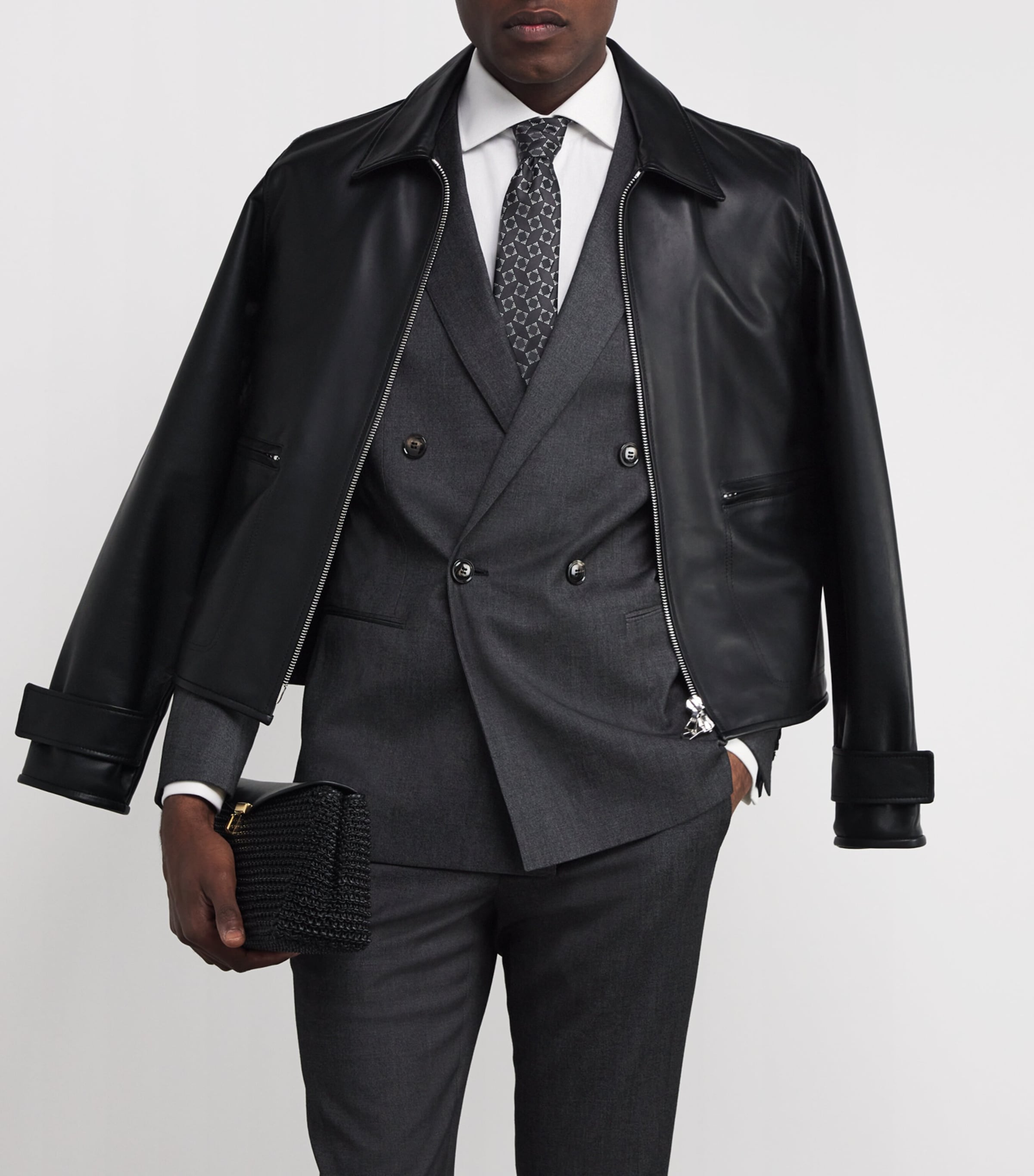 Silk Geometric Jacquard Tie FC027 Image 3