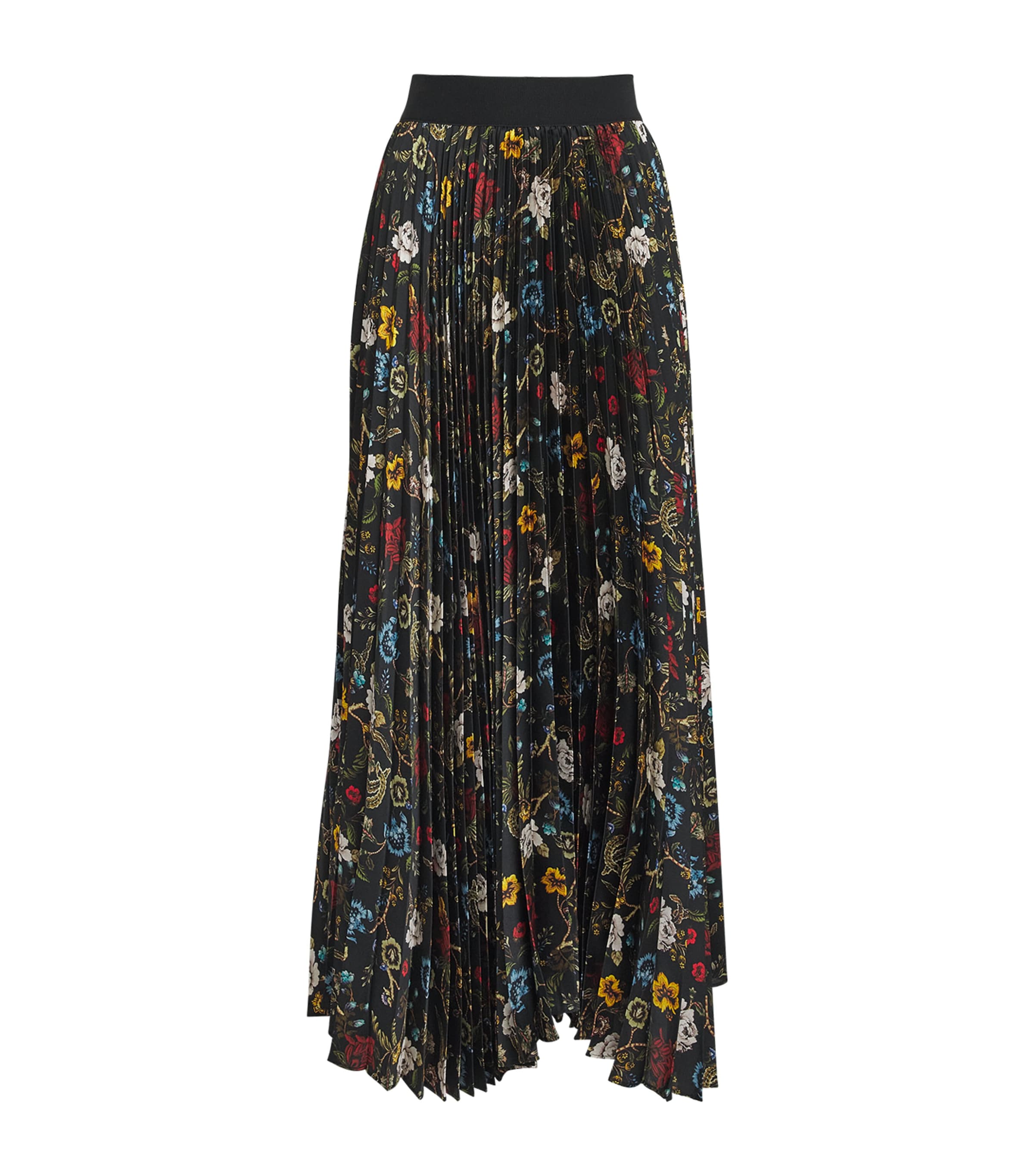 Alice And Olivia Pleated Katz Maxi Skirt In Black