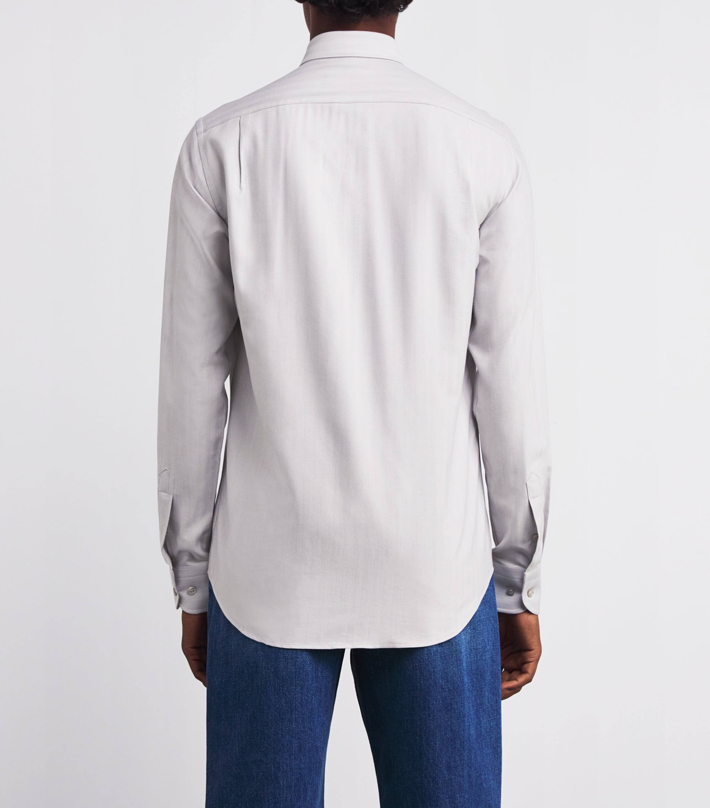 Silk-Cotton-Cashmere Shirt D38 GREY TWILLE Image 4