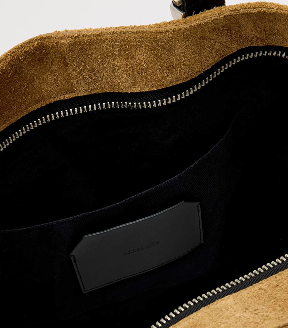 AllSaints Suede Belt Haven Tote Bag Biscuit Brown Image 3