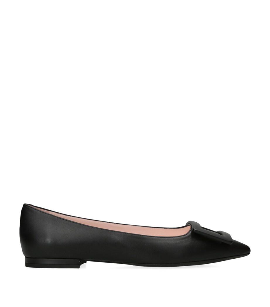 Roger Vivier Leather Gommettine Ballet Flats Black Image 1