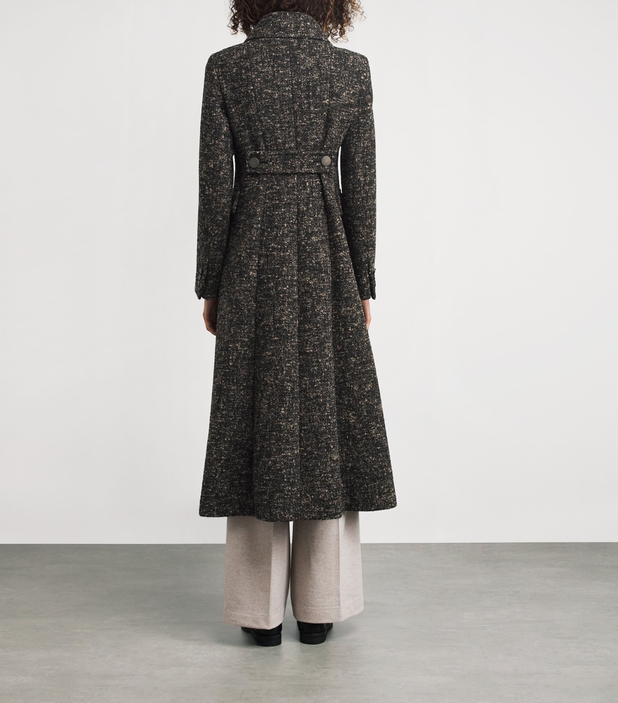 Virgin Wool-Blend Atelier Double-Breasted Coat BLACK Image 4