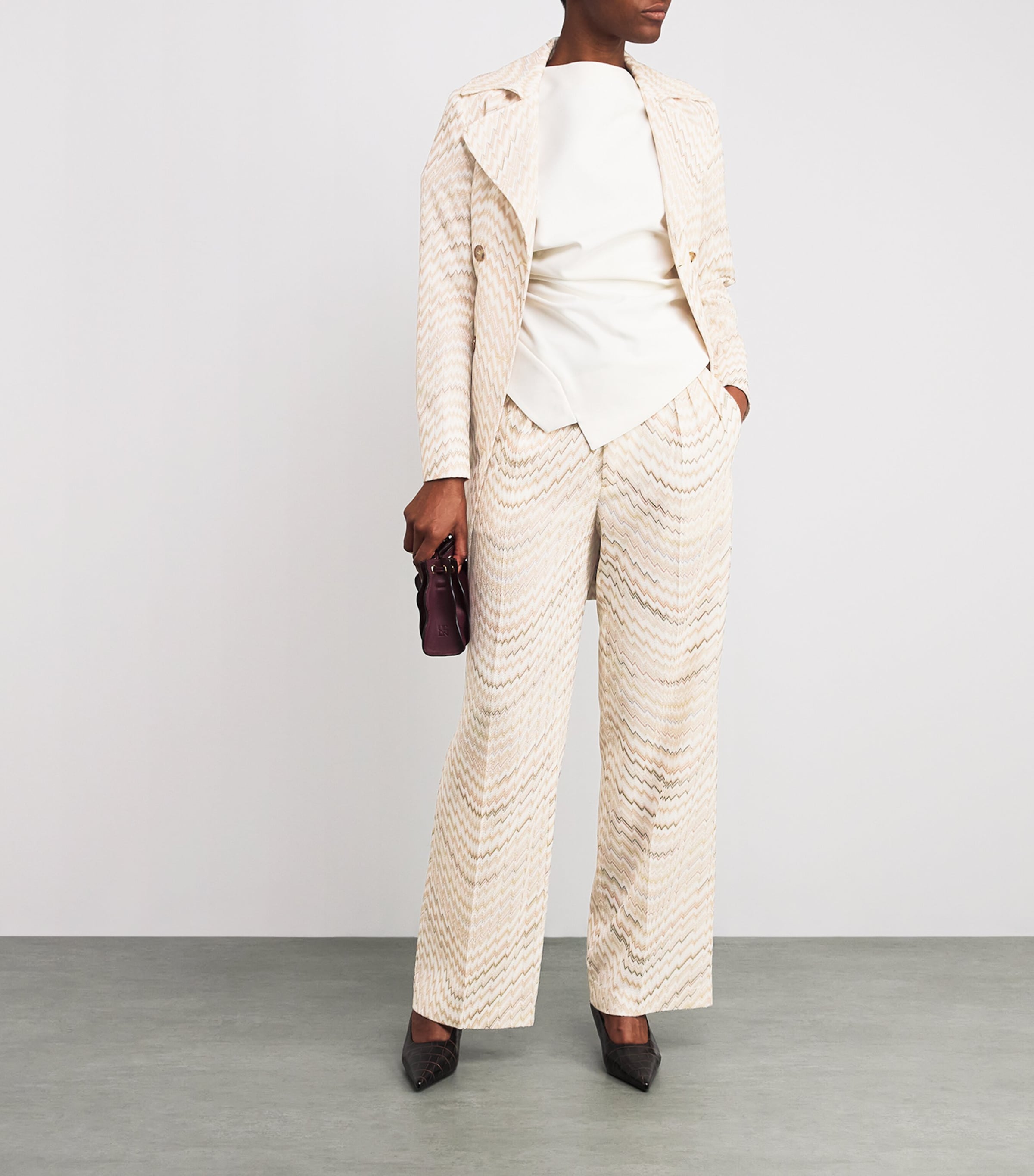 Missoni Zigzag Wide-Leg Tailored Trousers | Harrods UK