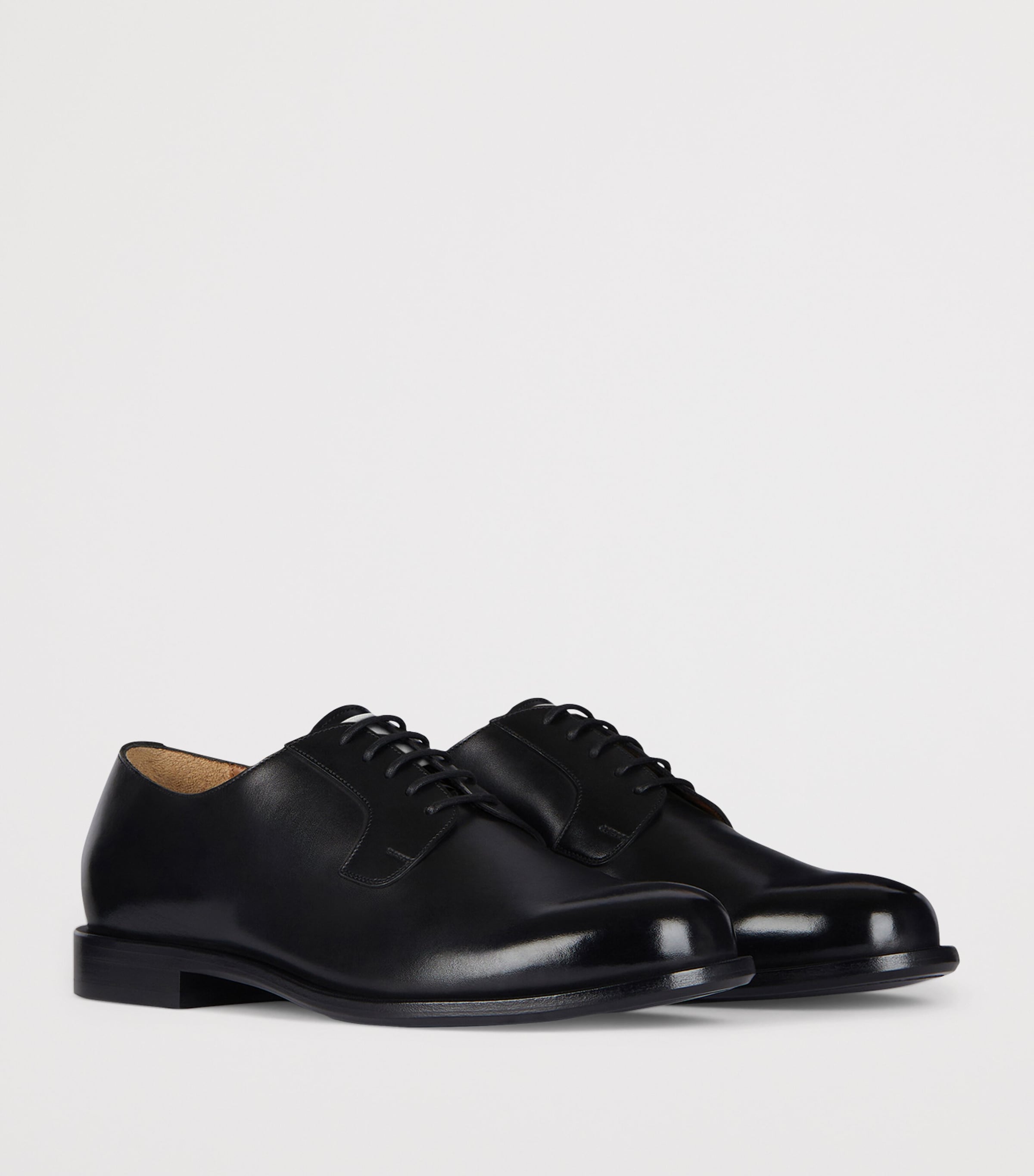Leather Derby Shoes BLACK Image 2