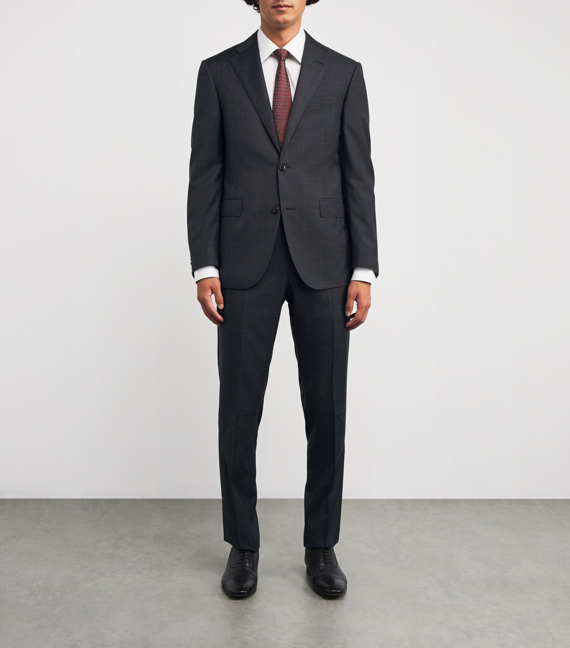 Corneliani Mens Virgin Wool 2-Piece Suit Grey Melange Image 3