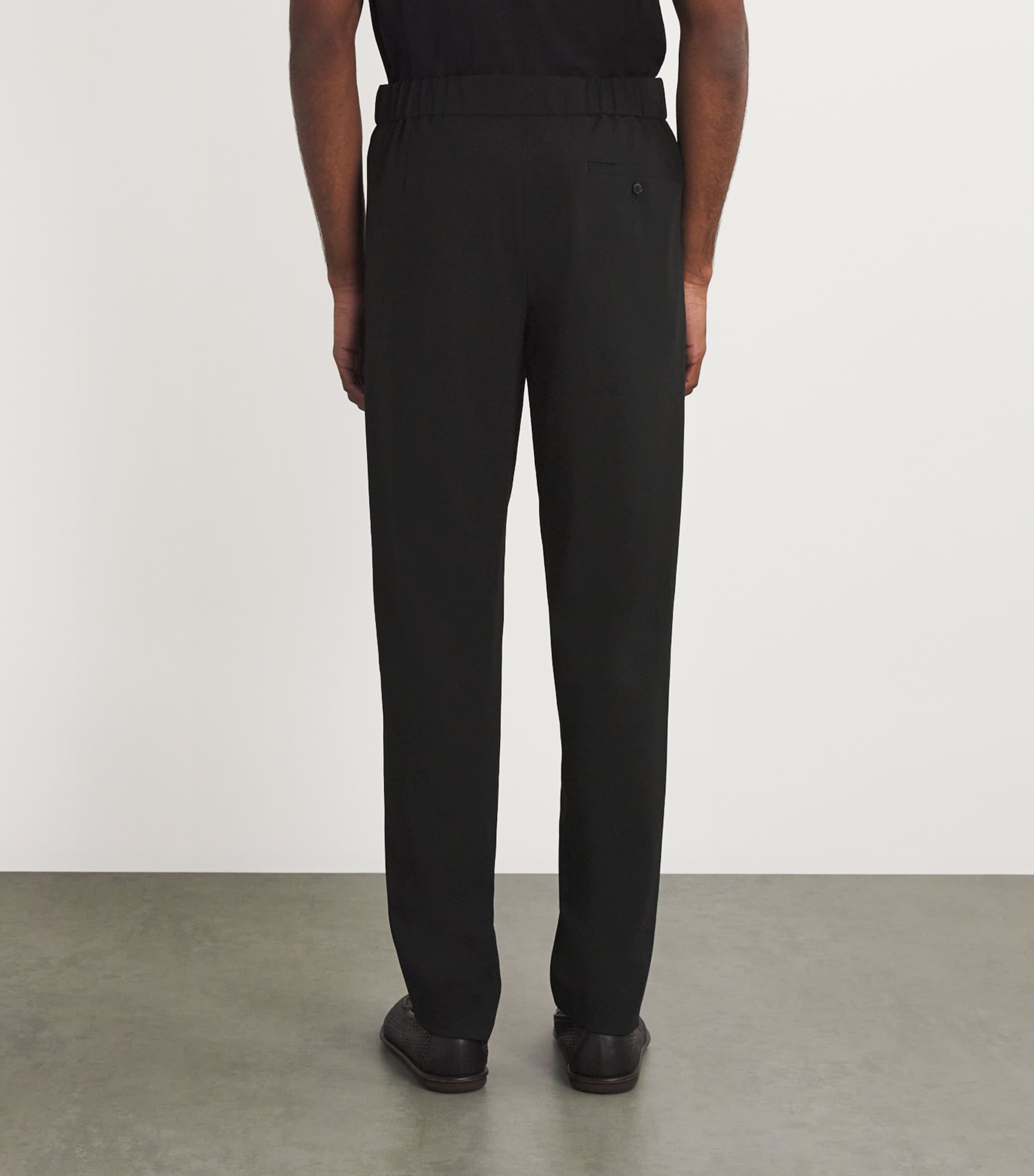 Virgin Wool Straight Tailored Trousers UC001 Image 4
