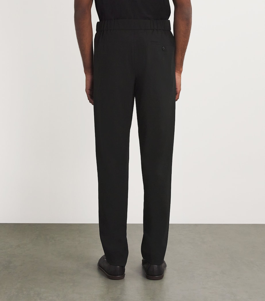 Virgin Wool Straight Tailored Trousers UC001 Image 4