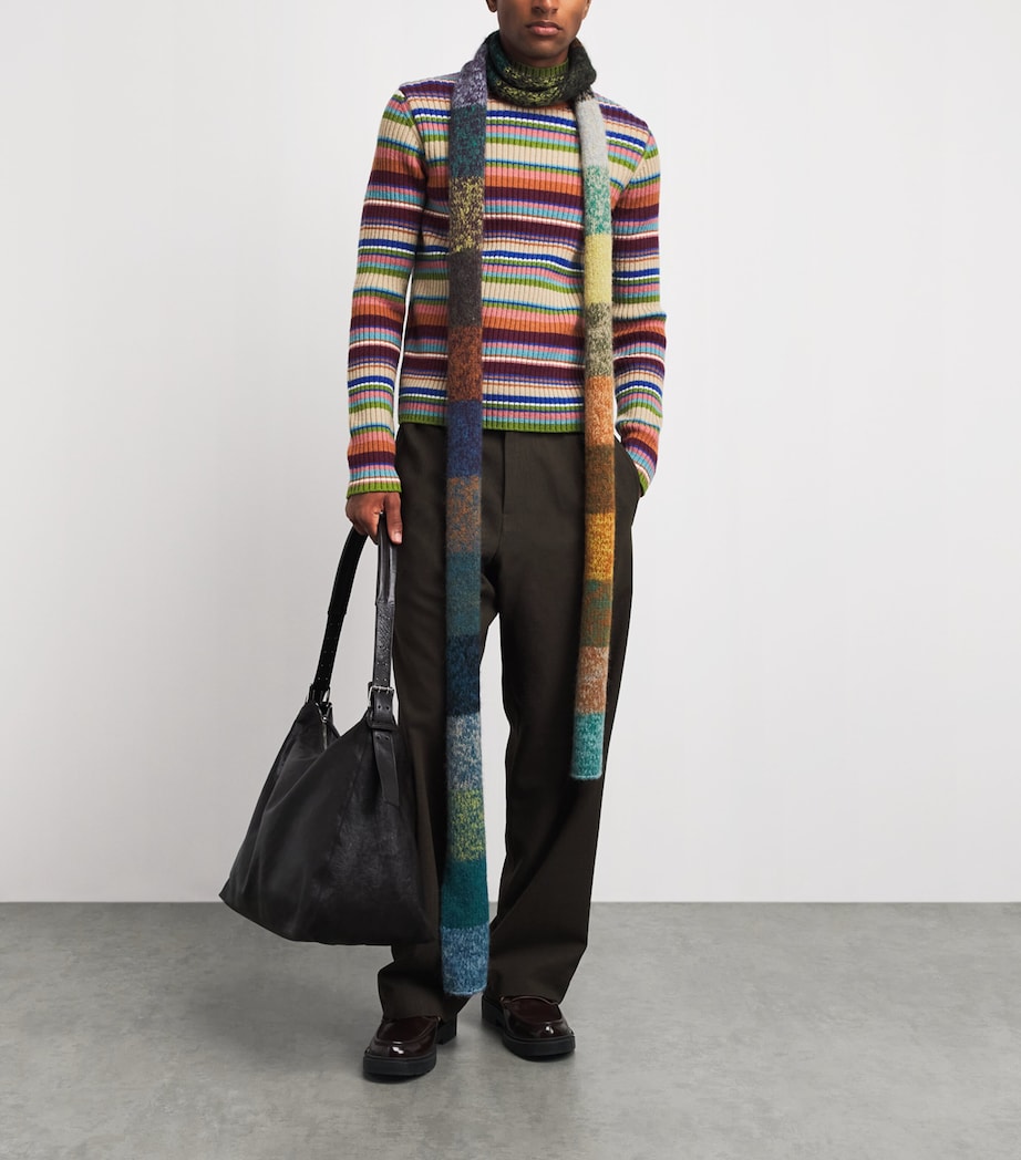 DRIES VAN NOTEN Wool Striped Sweater Old Image 2