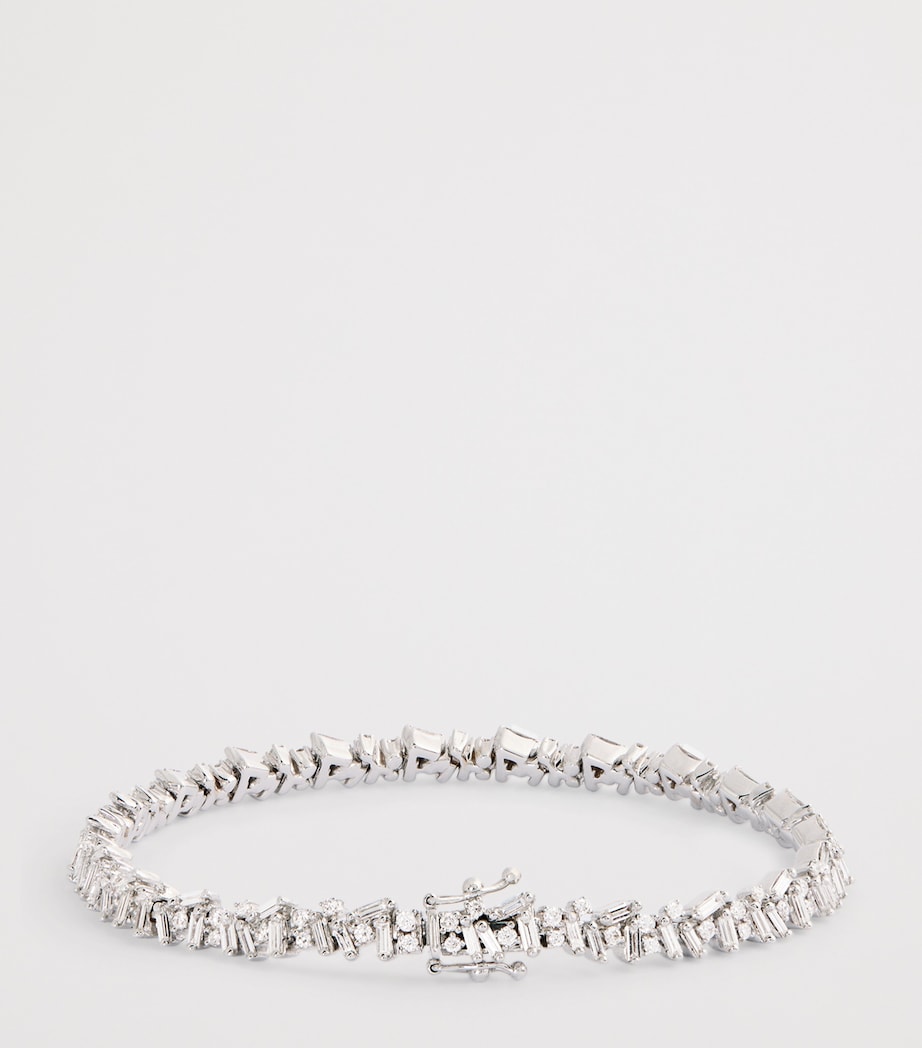 Suzanne Kalan White Gold and Diamond Classic Icon Tennis Bracelet Wg/wd Image 3