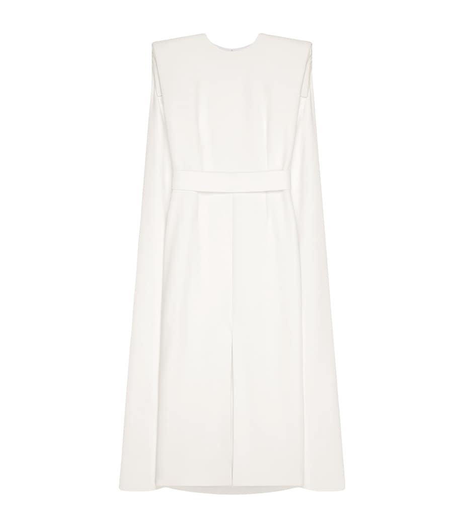 Crepe Cape Midi Dress IVORY Image 1
