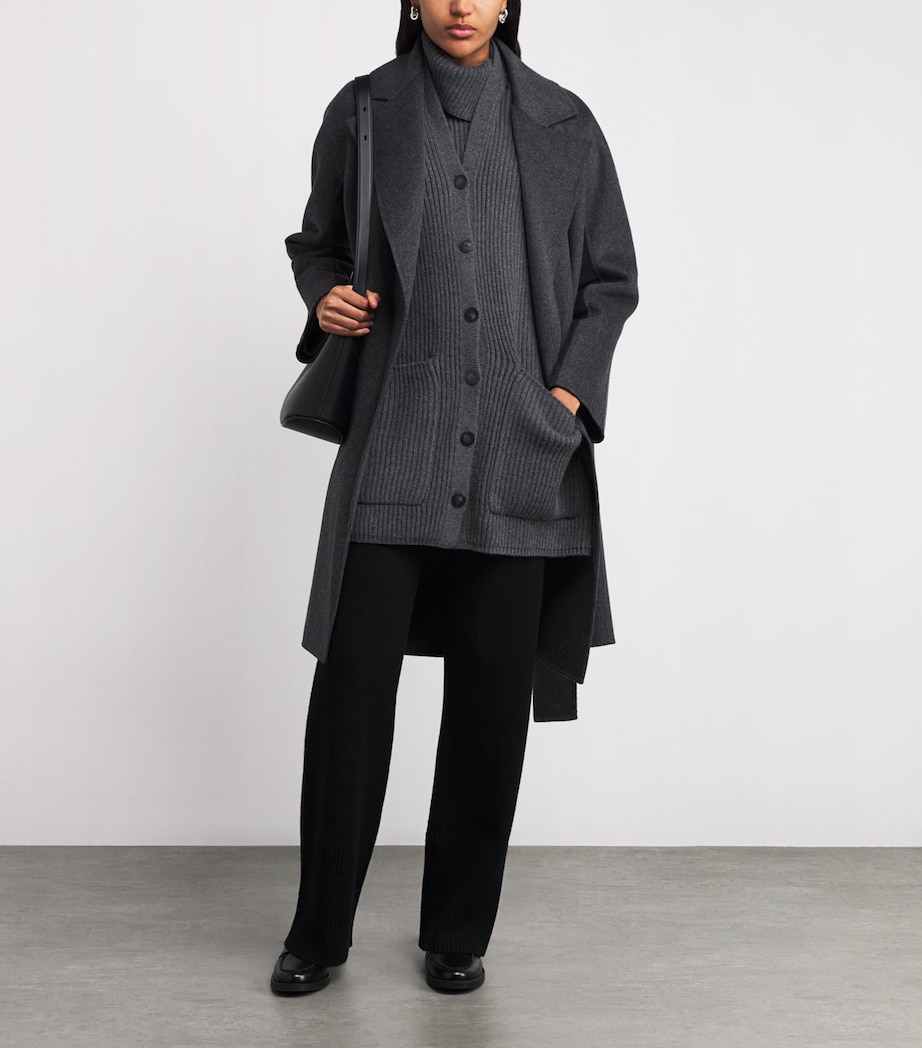 Merino-Cashmere-Silk Cardigan SMOKE Image 2