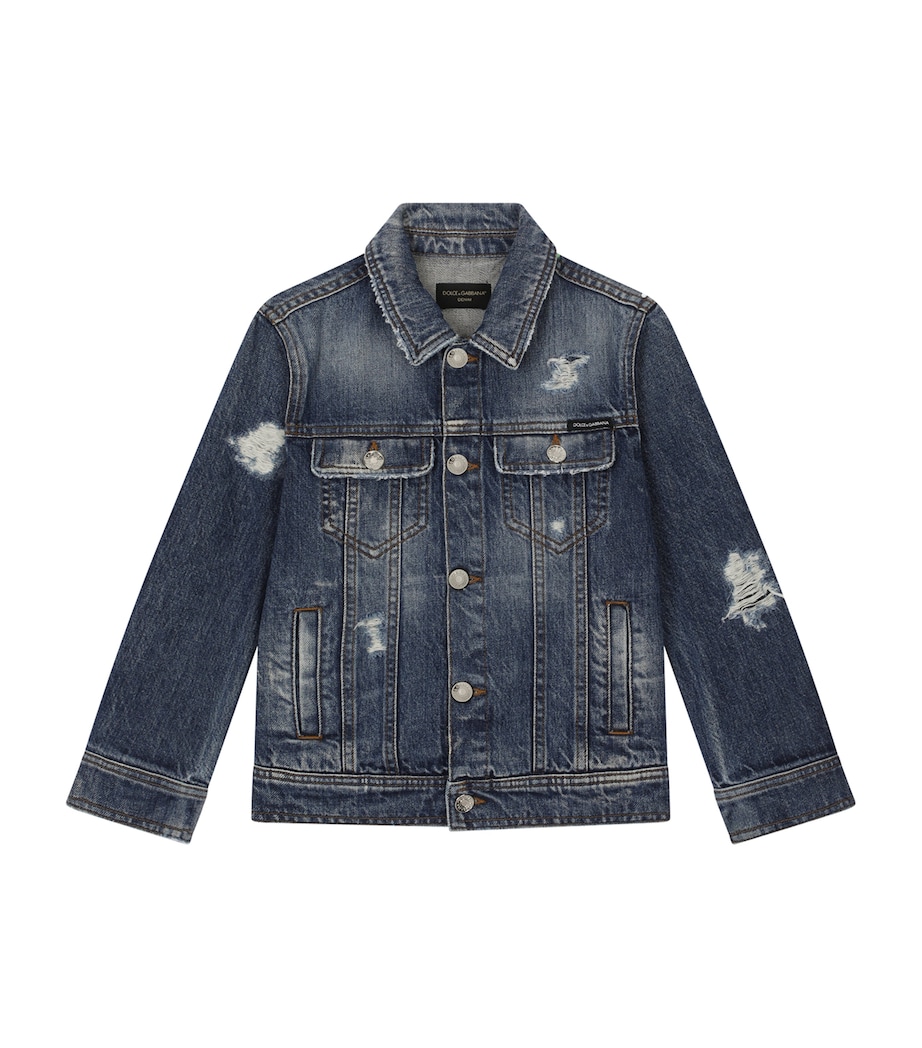 Distressed Denim Jacket (2-6 Years) S9000-COMBINED COLOU Image 1