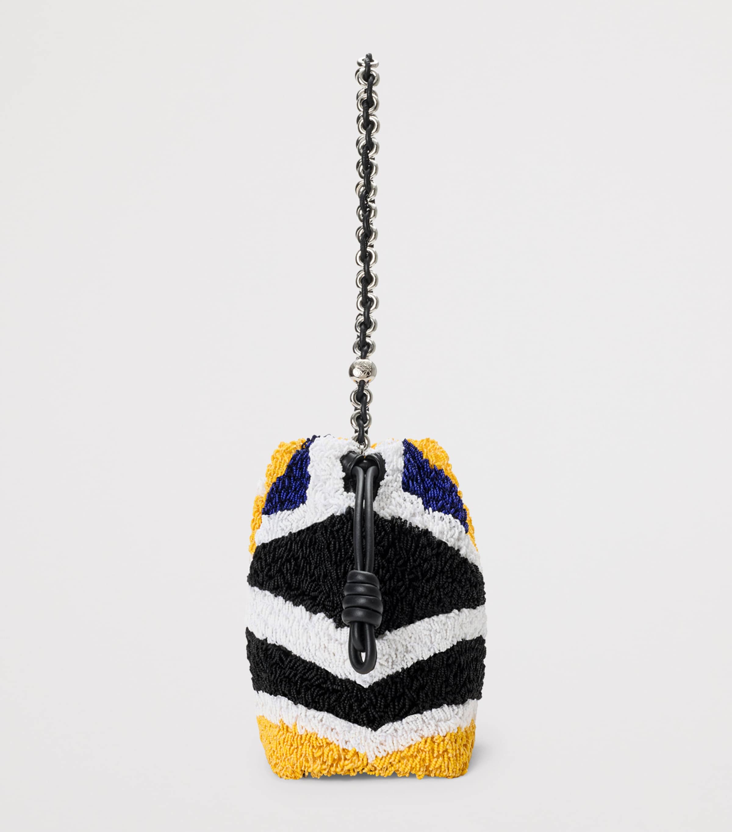 LOEWE Medium Bead-Embellished Flamenco Purse Black/multicolor Image 6