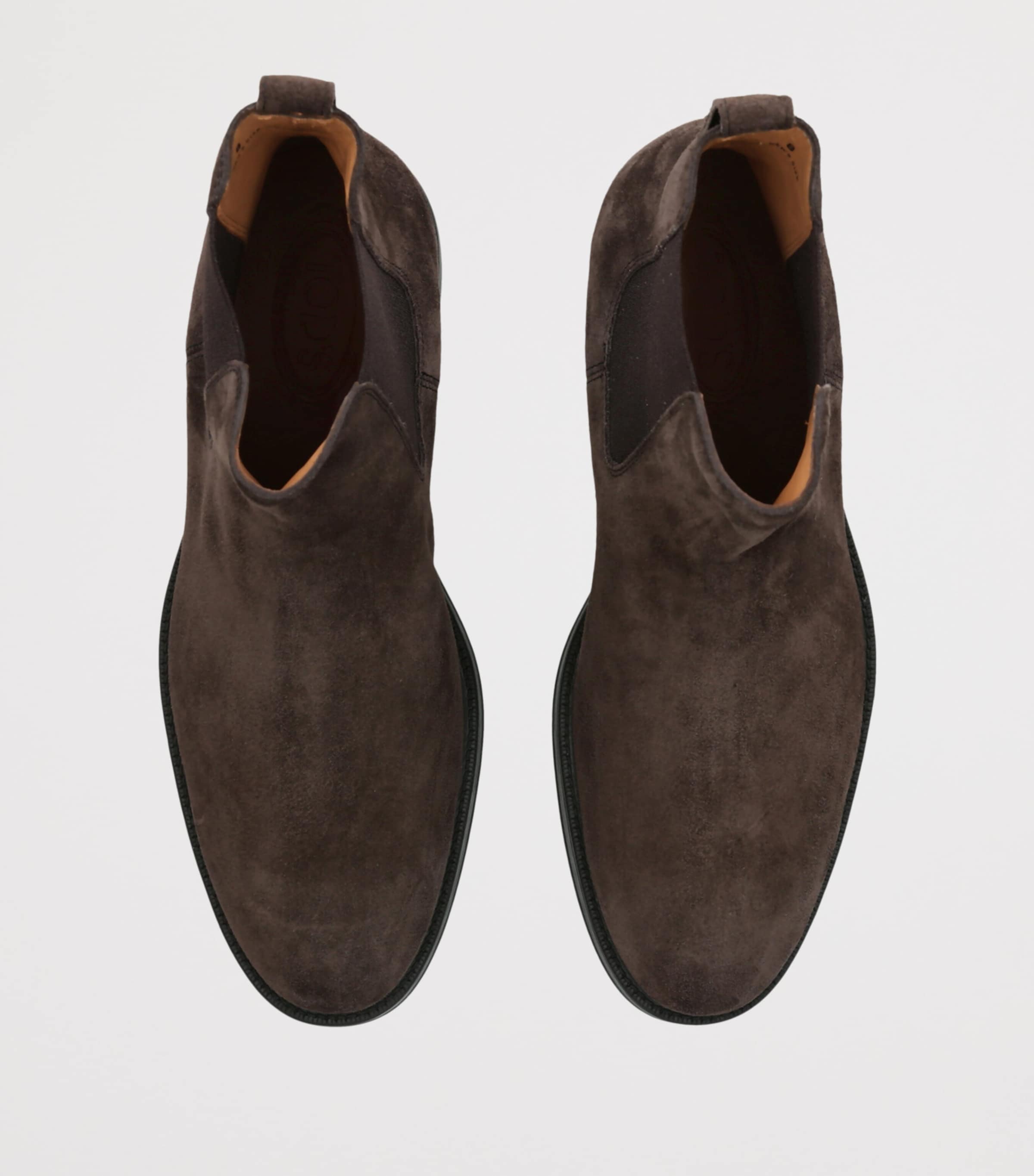 Tod's Suede Stivaletto Chelsea Boots Dark Brown Image 3