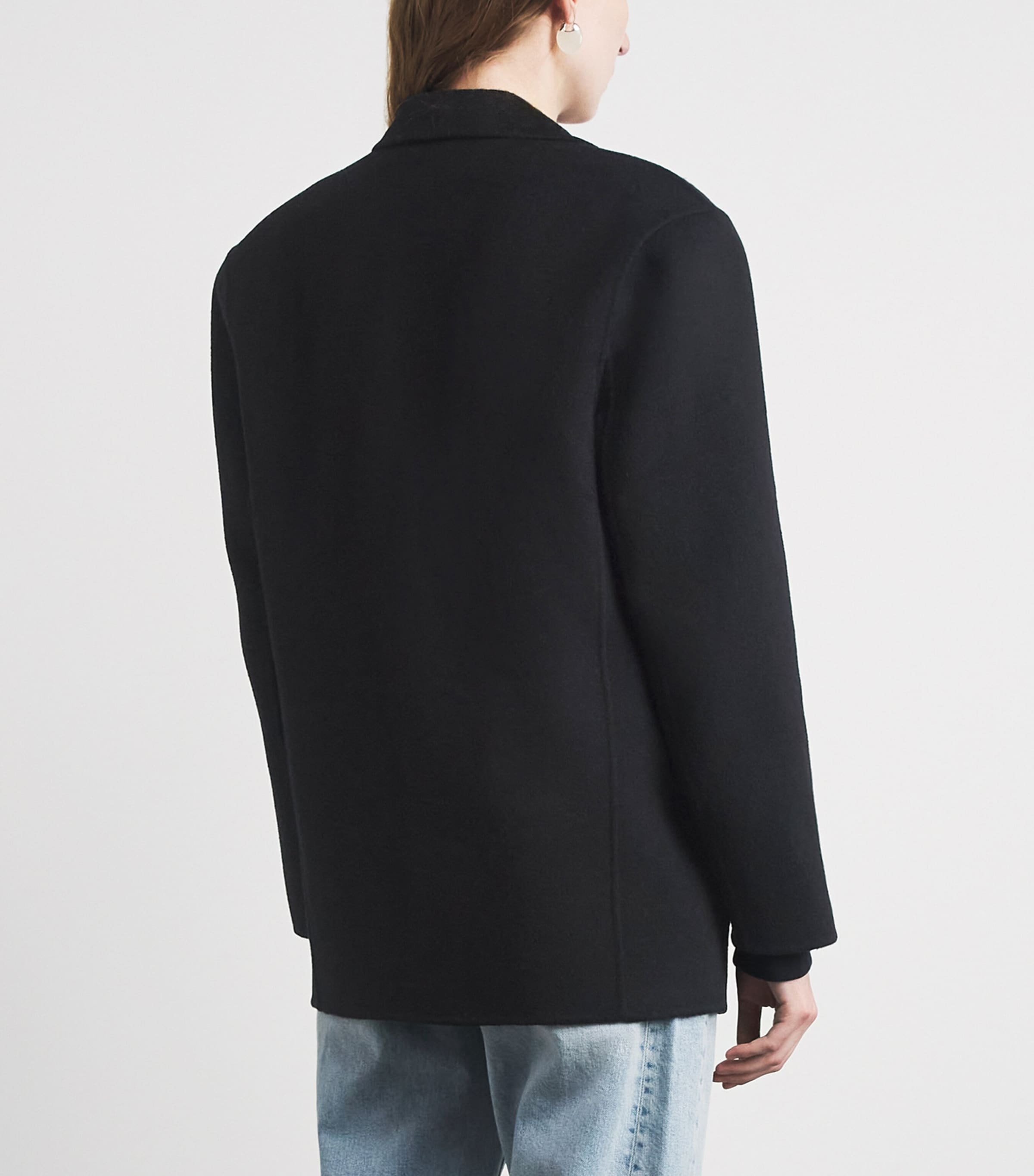 ANINE BING Womens Wool Quinn Blazer Black Image 5