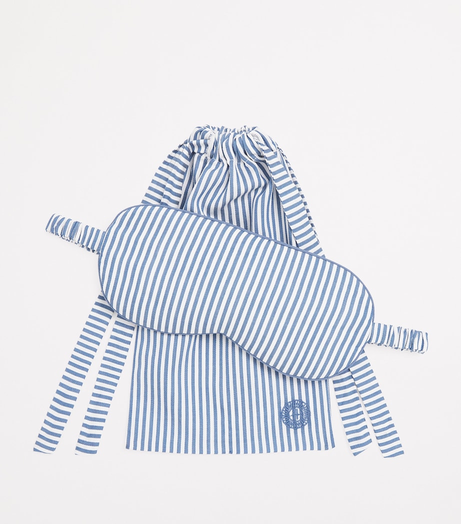 Cotton Striped Sleep Mask BLUE Image 4