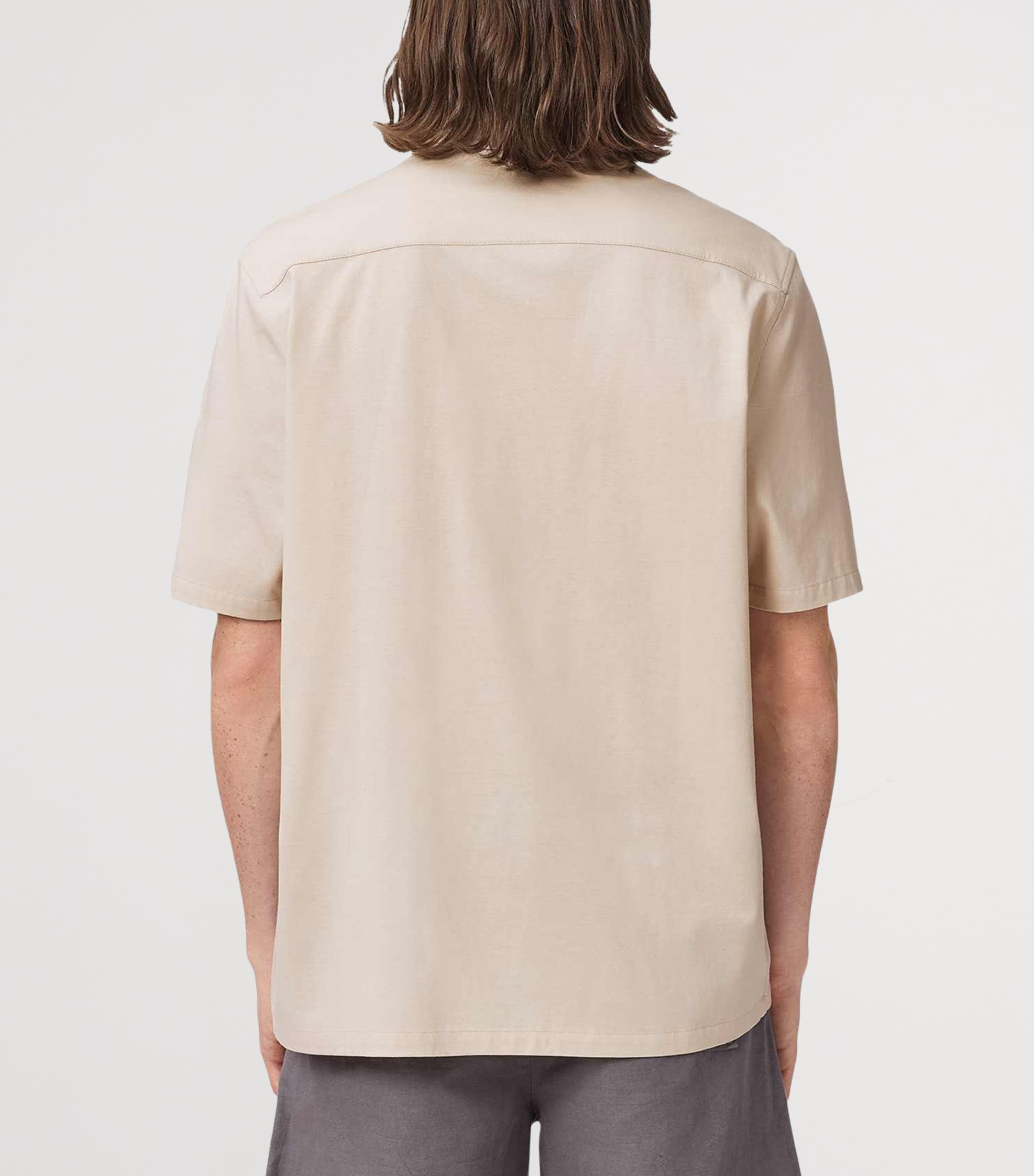 AllSaints Mens Organic Cotton Hudson Shirt Birch White Image 4