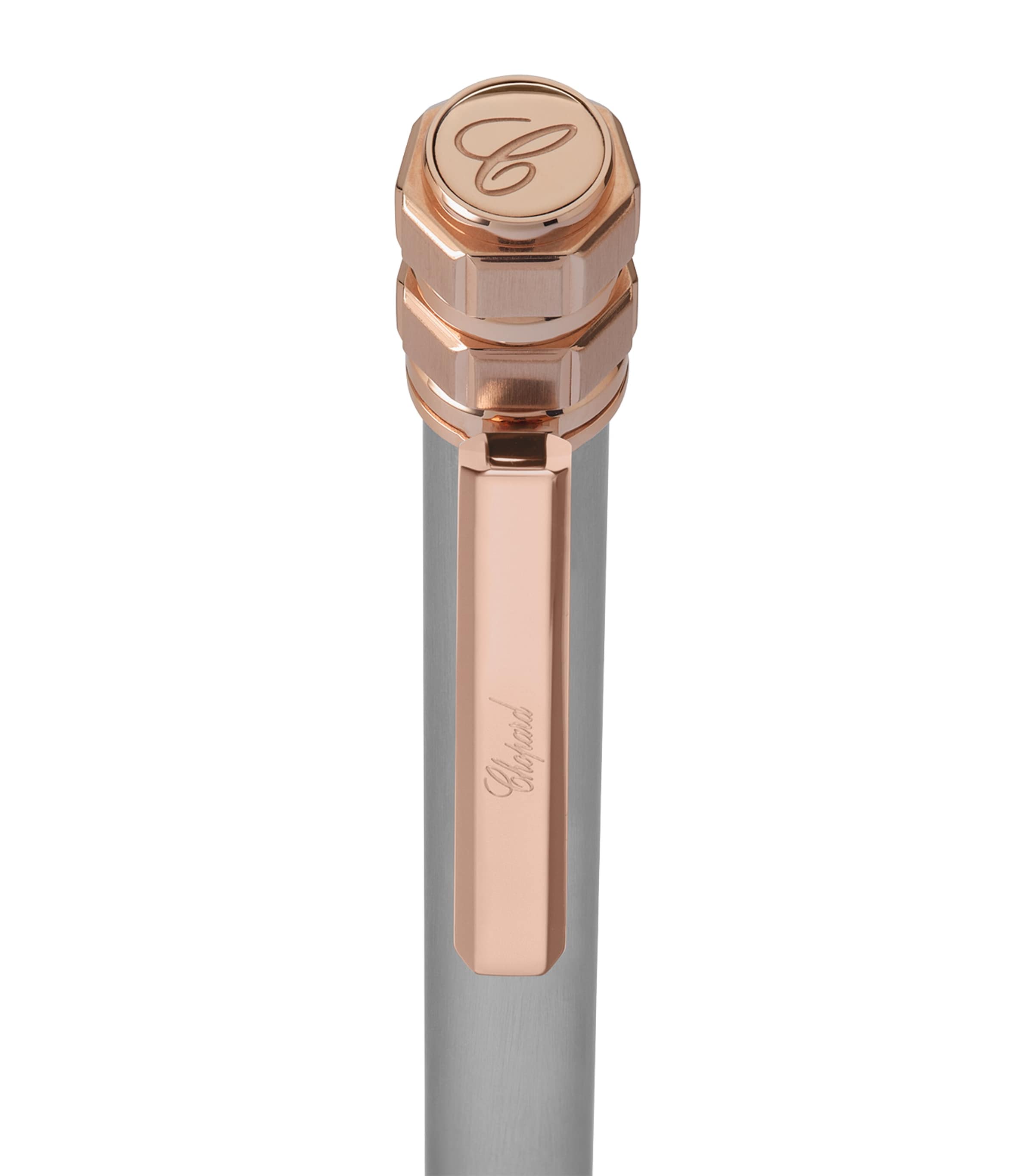 Chopard Ice Cube Ballpoint Pen Silver & Rose Gold Image 2