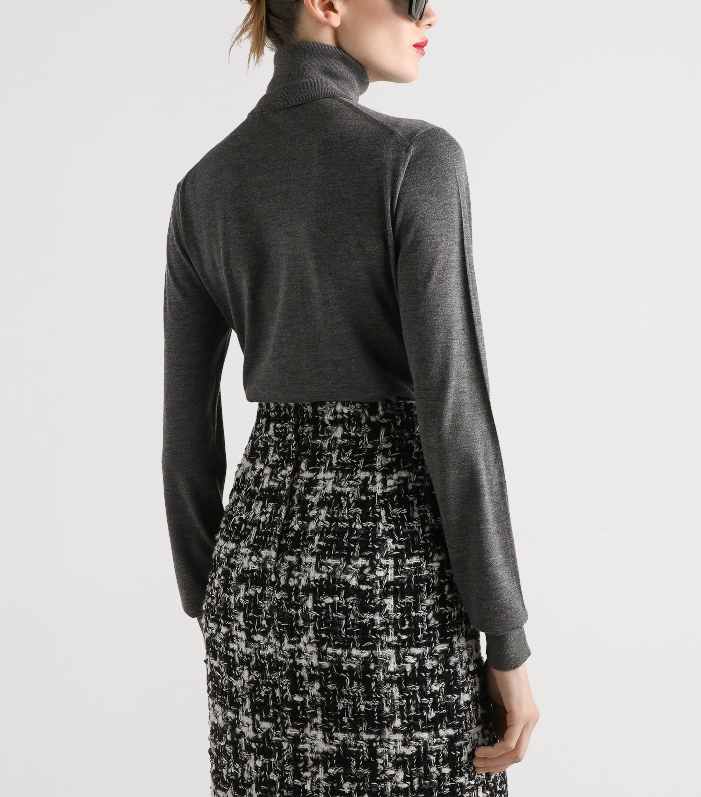 Cashmere Rollneck Sweater N4032-GREY Image 3