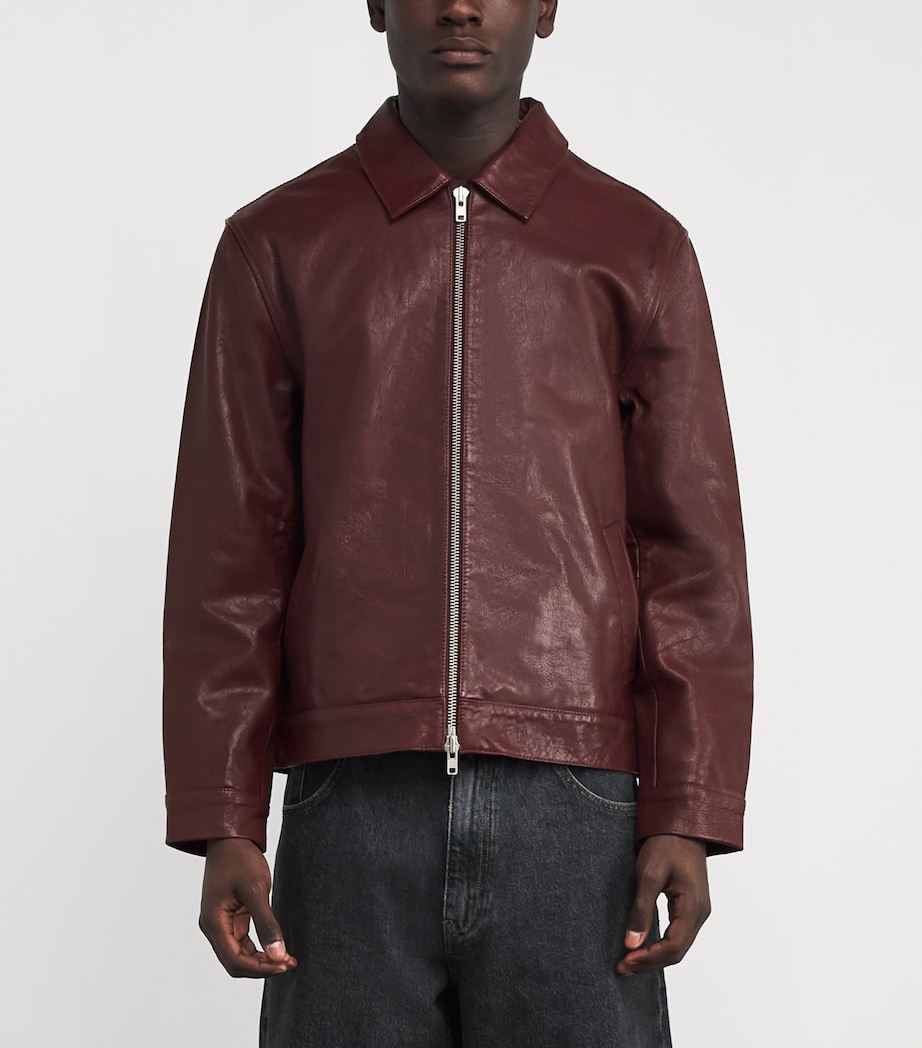 Kendal Leather Jacket CHERRY Image 3