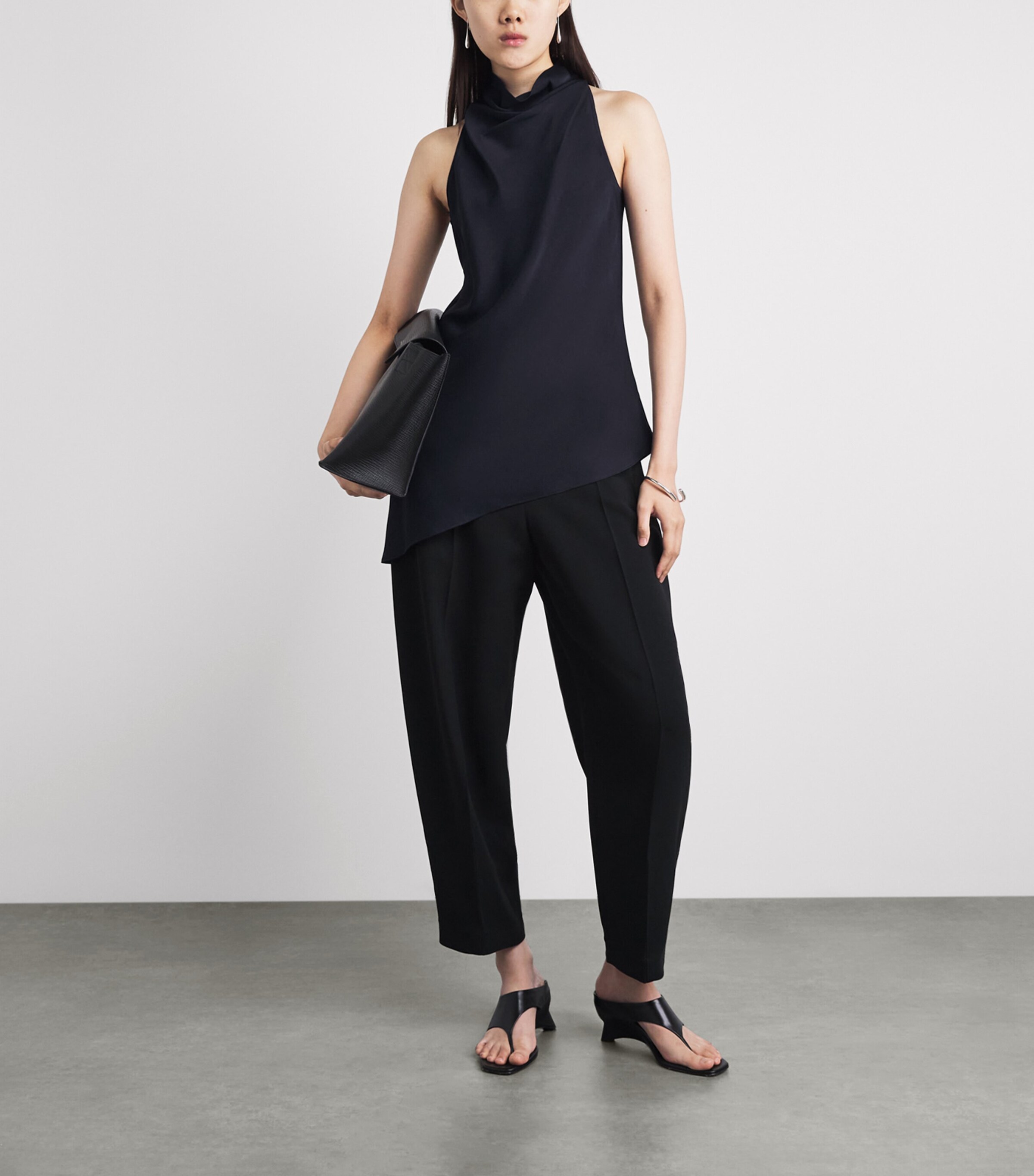 Veronica Beard Womens Radford Tunic Top Navy Image 2