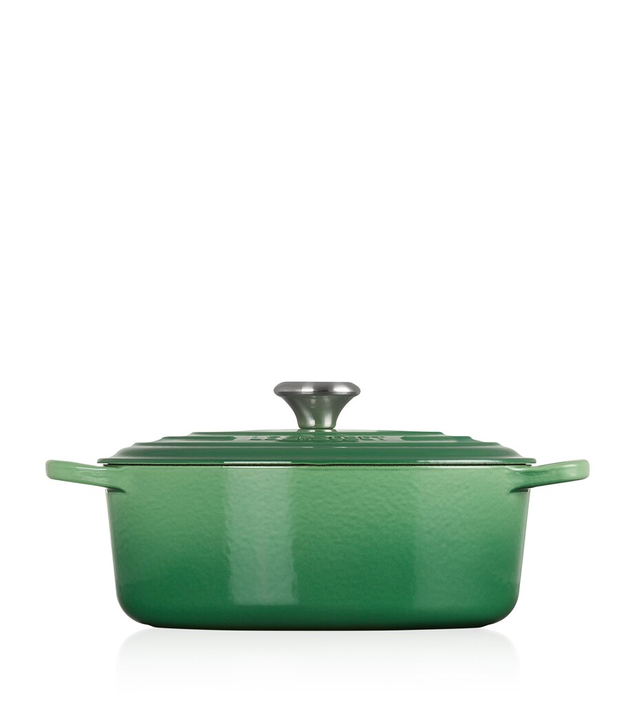 Le Creuset Cast Iron Oval Casserole Dish (27cm) Bamboo Green Image 3