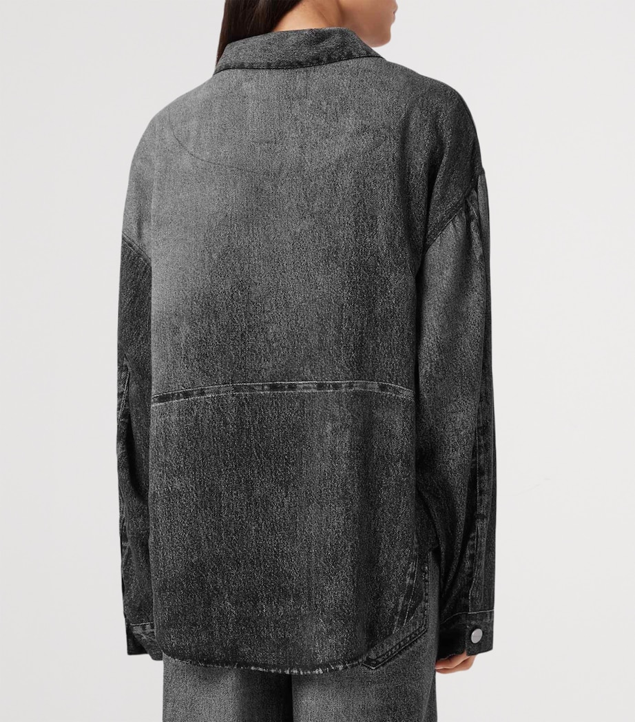 Oversized Illusion Print Hettie Overshirt ILLUSION BLACK Image 5