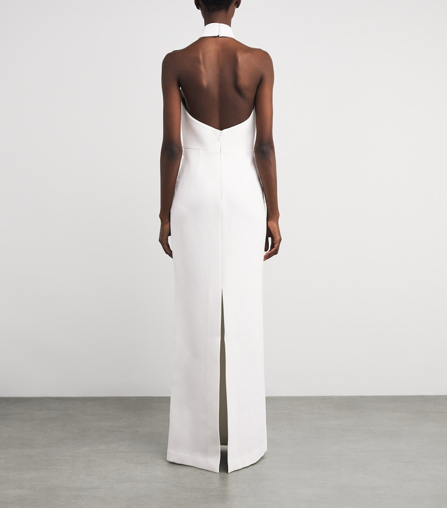 Embellished Halterneck Xanthe Gown IVORY Image 3