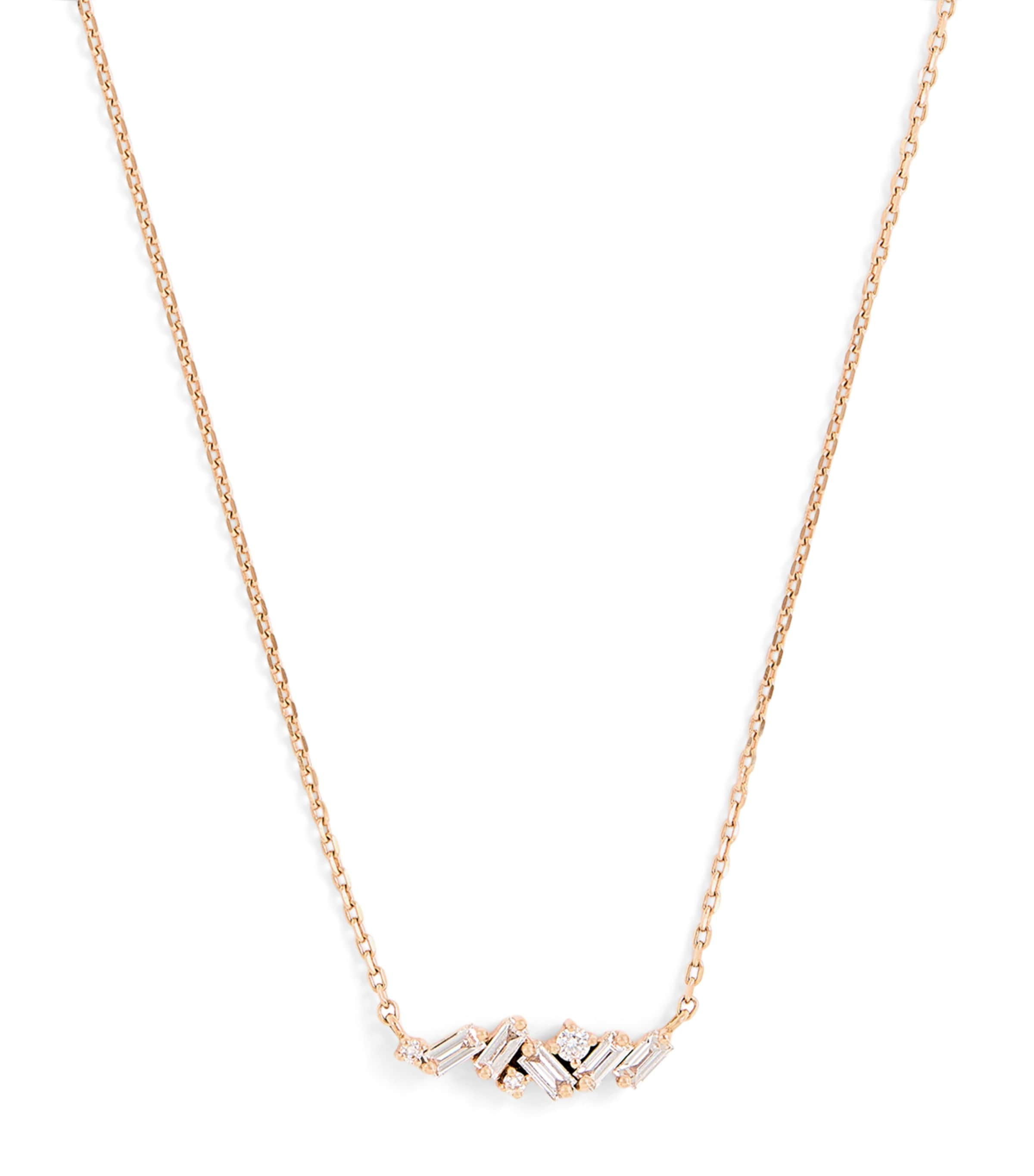 Suzanne Kalan Mini Rose Gold And Diamond Frenzy Pendant Necklace