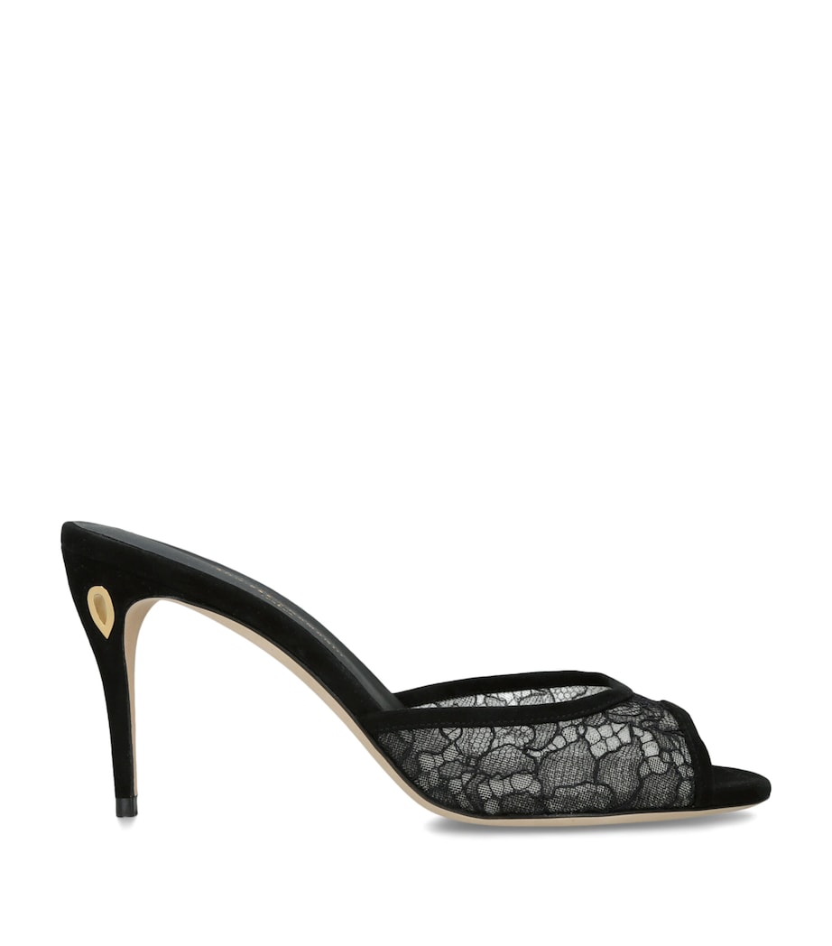 Jennifer Chamandi Lace Guido Mules 85 Black Image 1