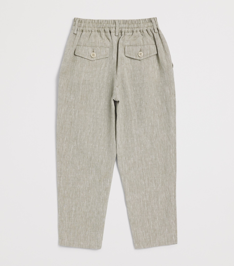 Eleventy Kids Linen-Blend Tailored Trousers (4-16 Years) Image 2