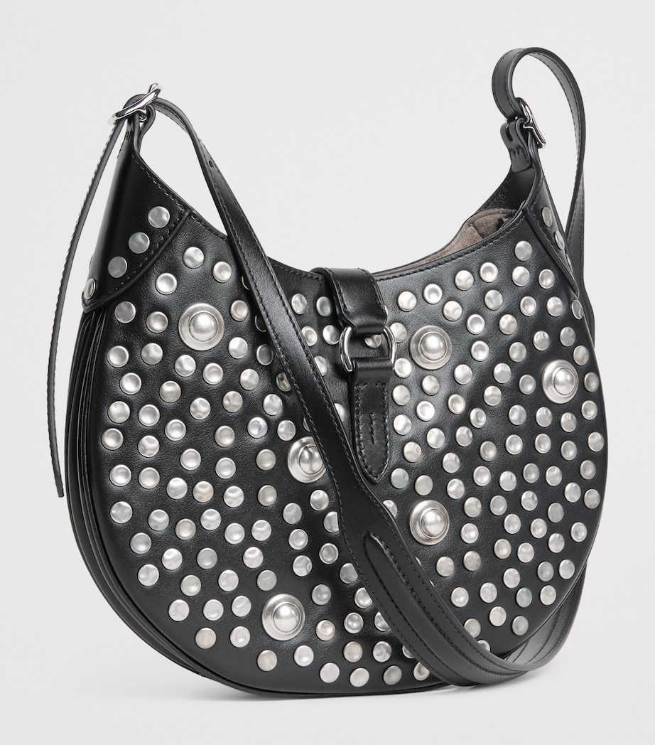 Polo Ralph Lauren Leather Studded Polo ID Shoulder Bag Black Image 3