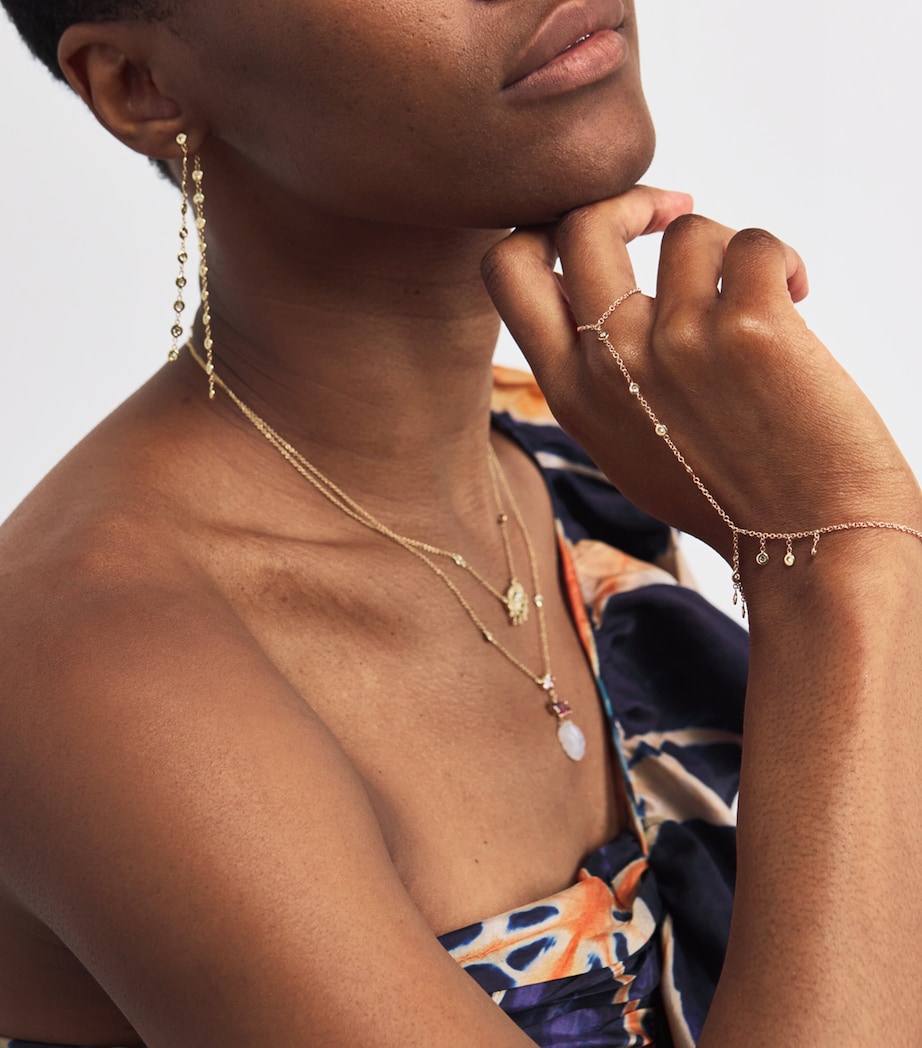 Yellow Gold and Diamond Shaker Finger Bracelet YELLOW GOLD Image 5