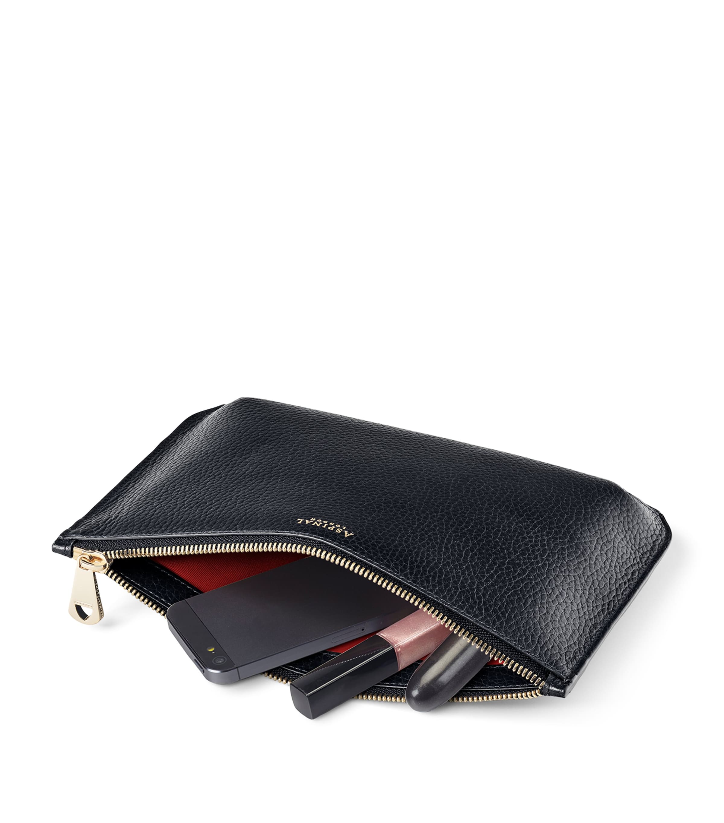 Large Leather Ella Pouch BLACK Image 2