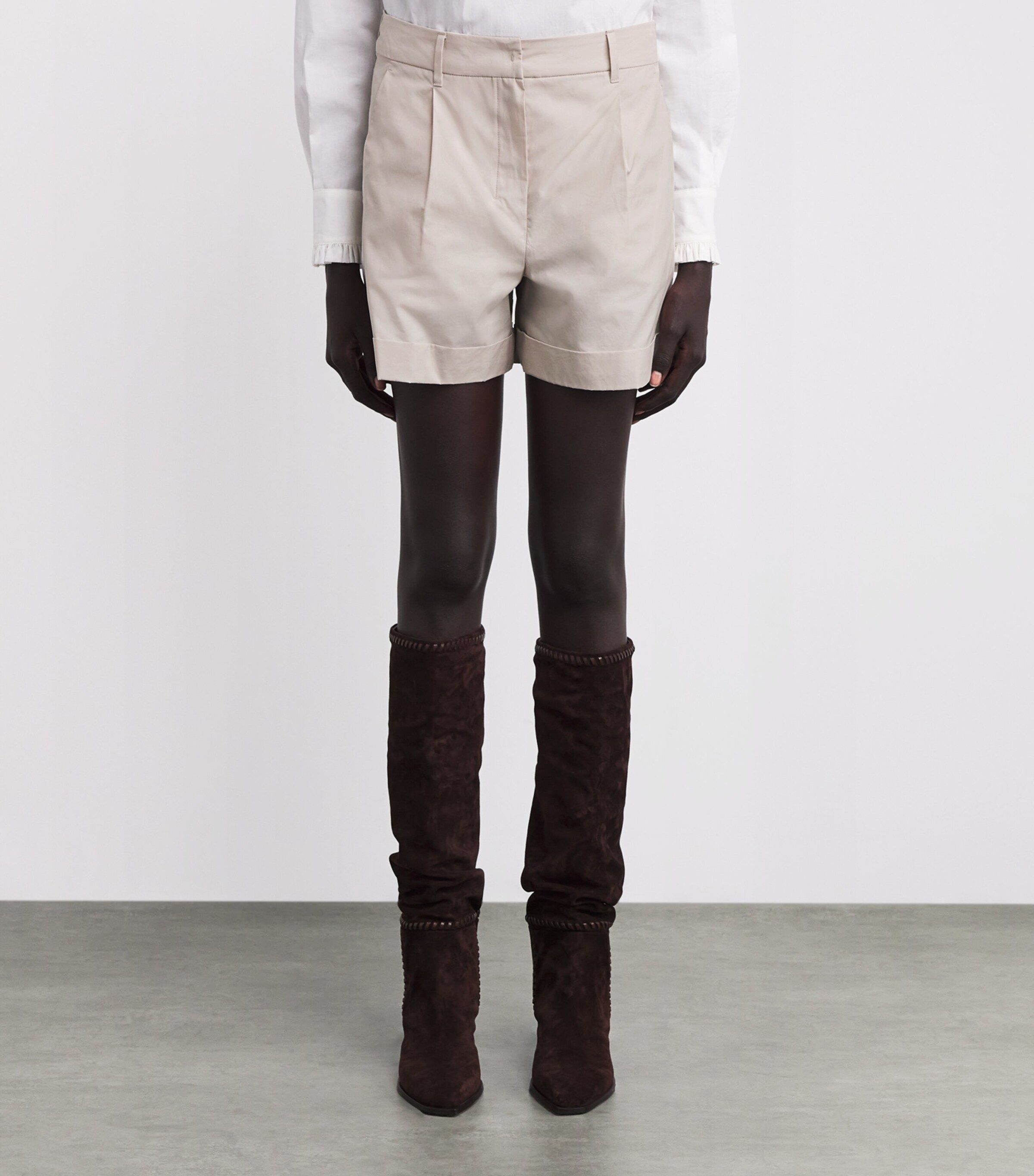 Cotton Shorts ECRU Image 3