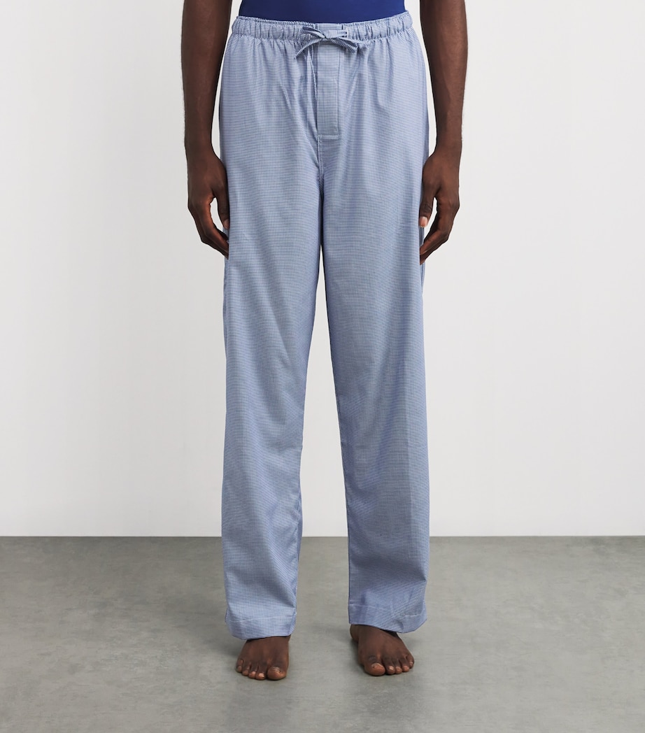 Cotton Puppytooth Lounge Trousers NAVY Image 3