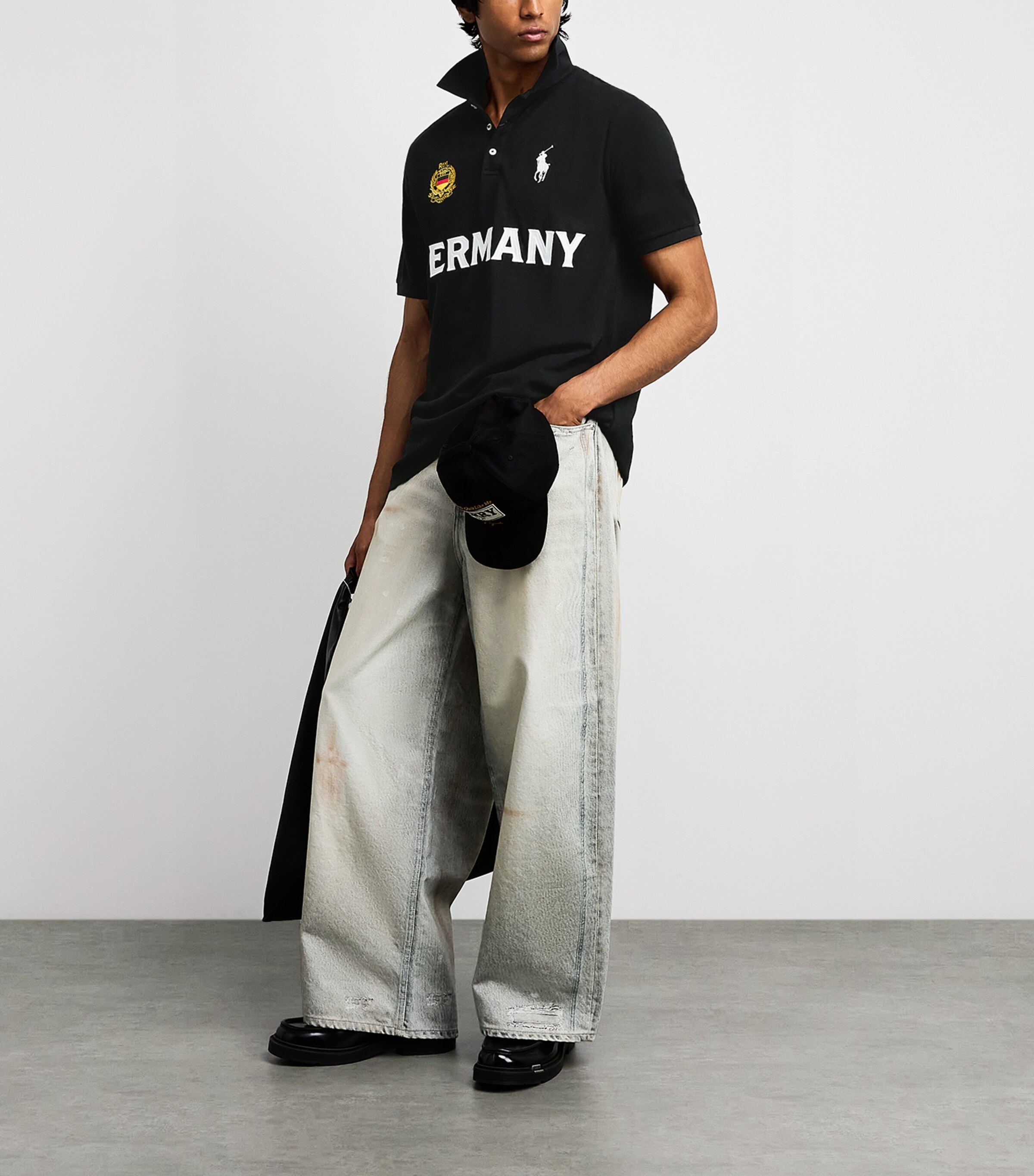 Polo Ralph Lauren Black Cotton Germany Polo Shirt | Harrods US