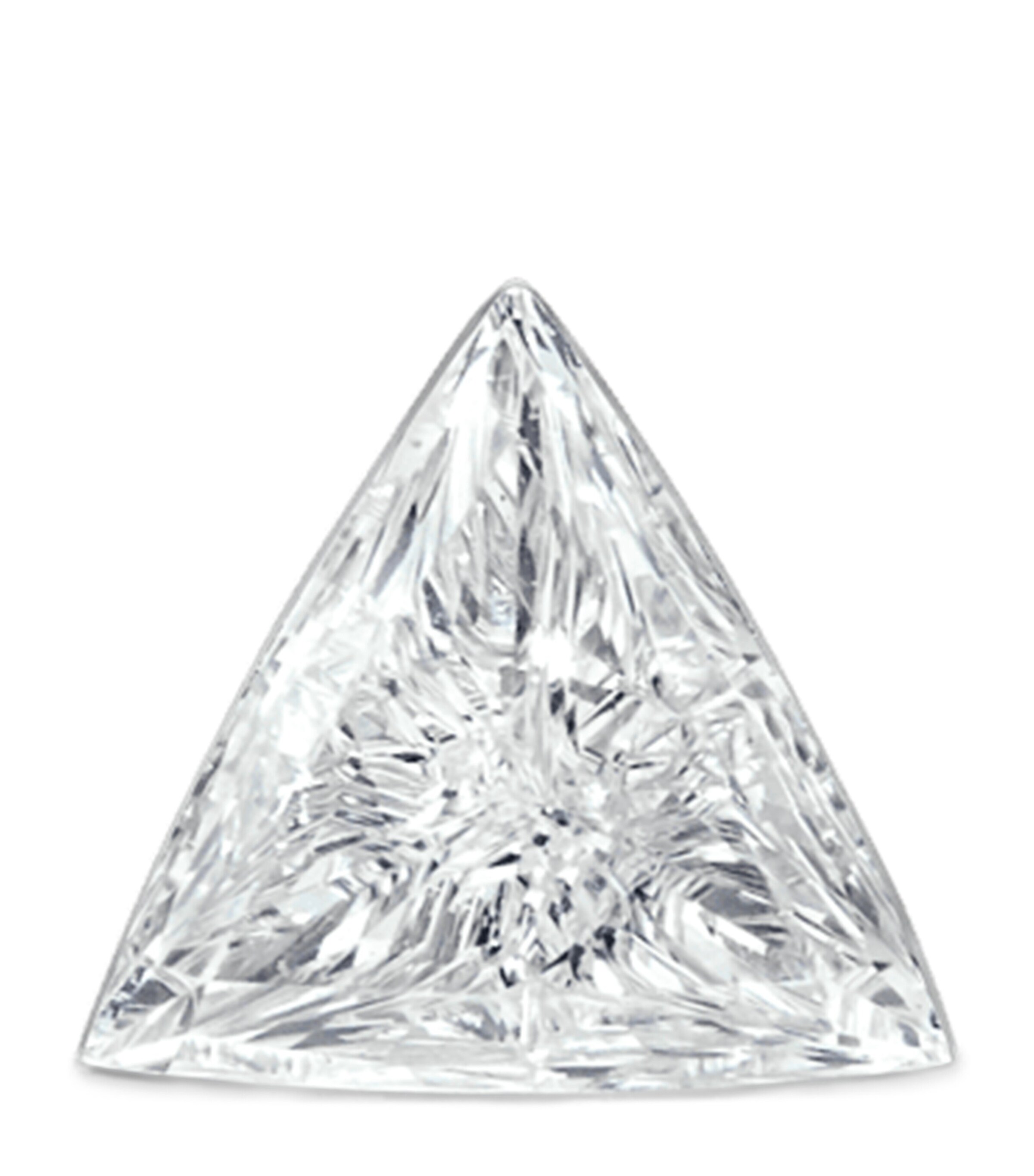 Maria Tash Invisible Set Triangle Diamond Threaded Stud Earring In White